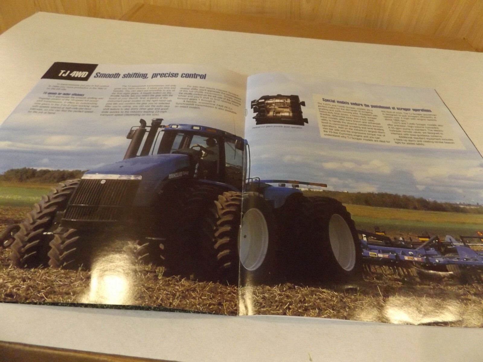 2001 NH TJ 4WD TRACTORS, TJ440 on tractor. LIT # 31032540 70140-2001