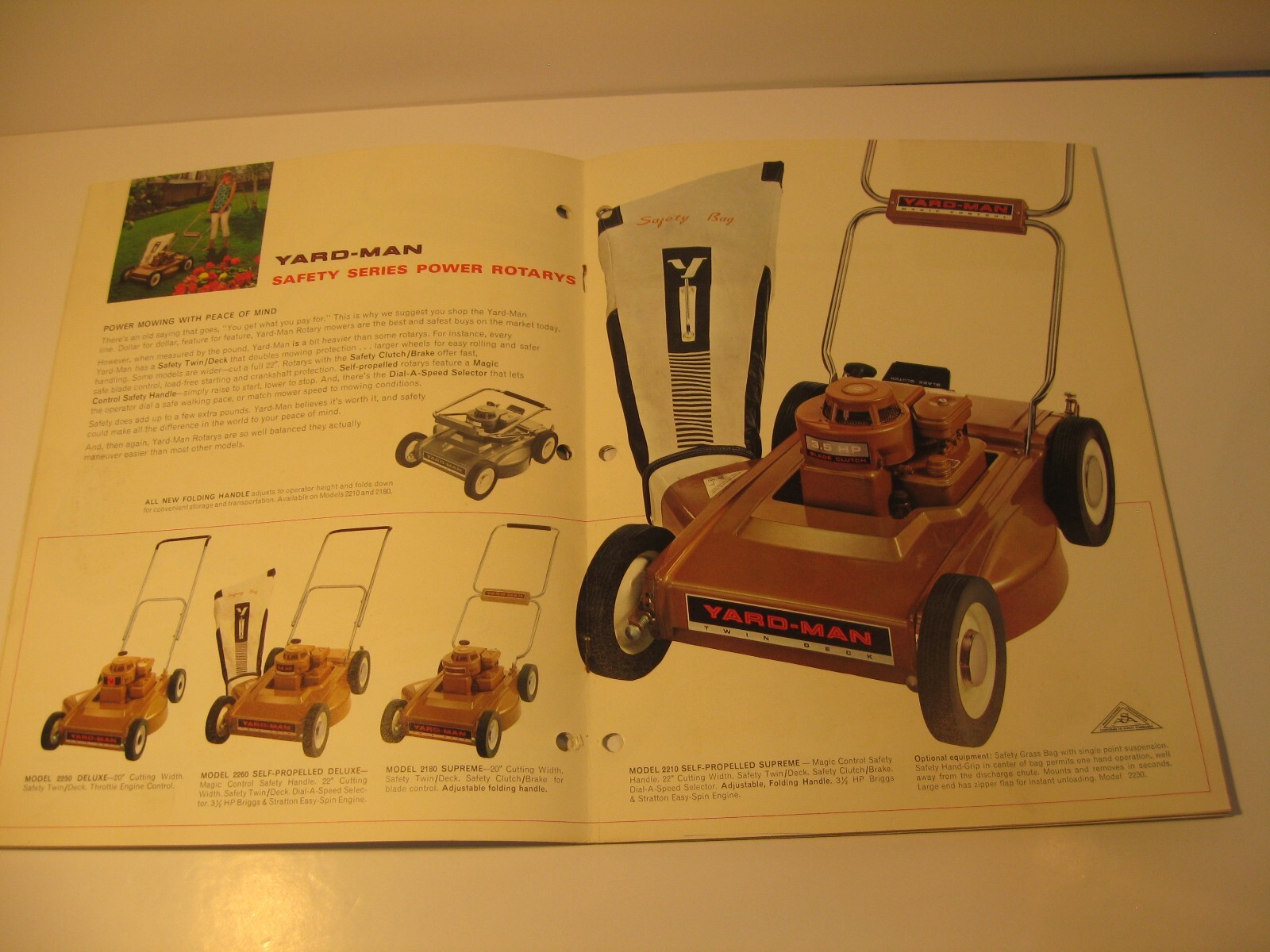 Yard-Man Lawn Mower Sales Brochure 1968 Tillers Snow Thrower