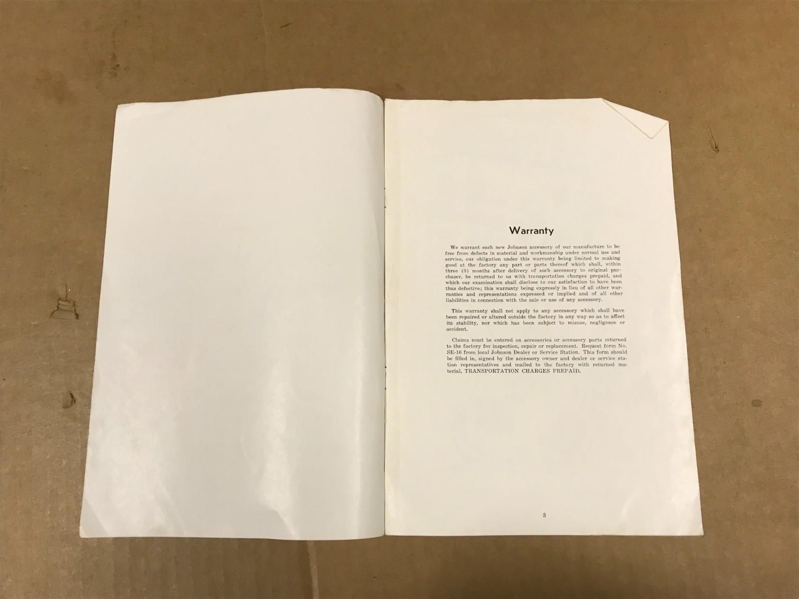 Vintage Johnson Motors Parts Catalog – Johnson Fuel Master Auxiliary Fuel System