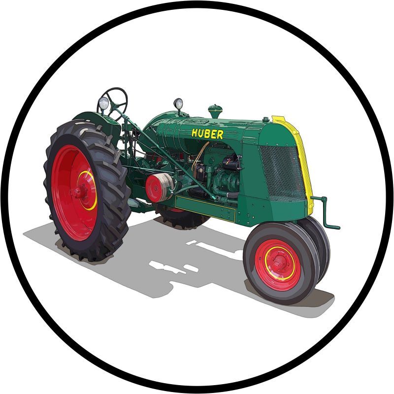 Huber Model B Tractor NEW Metal Sign 28&Prime; Dia. Round AMERICAN STEEL