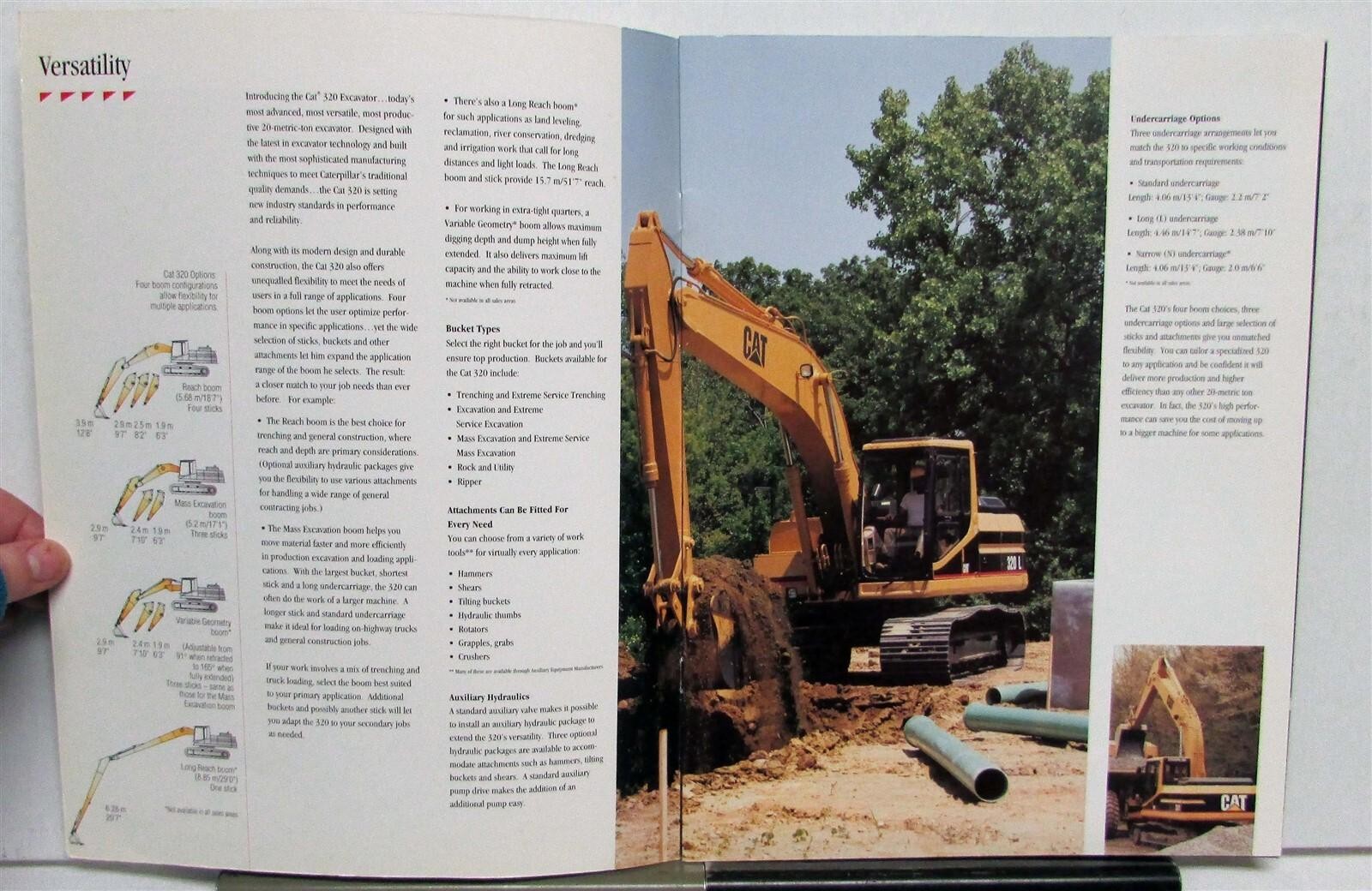 1992 Caterpillar 320 Excavator Construction Sales Brochure