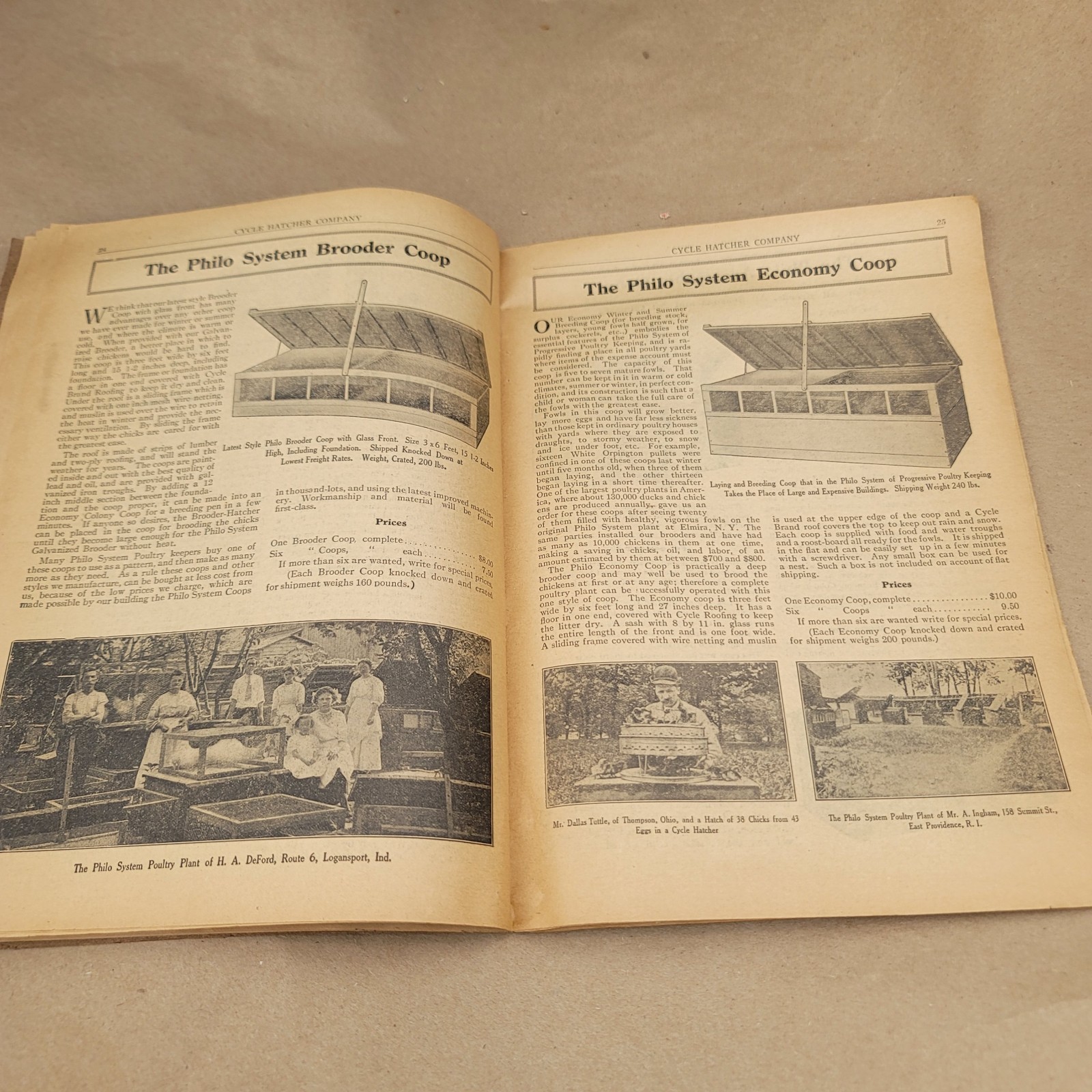 1912 Poultry Profits Philo System Cycle Hatcher Company Chicken