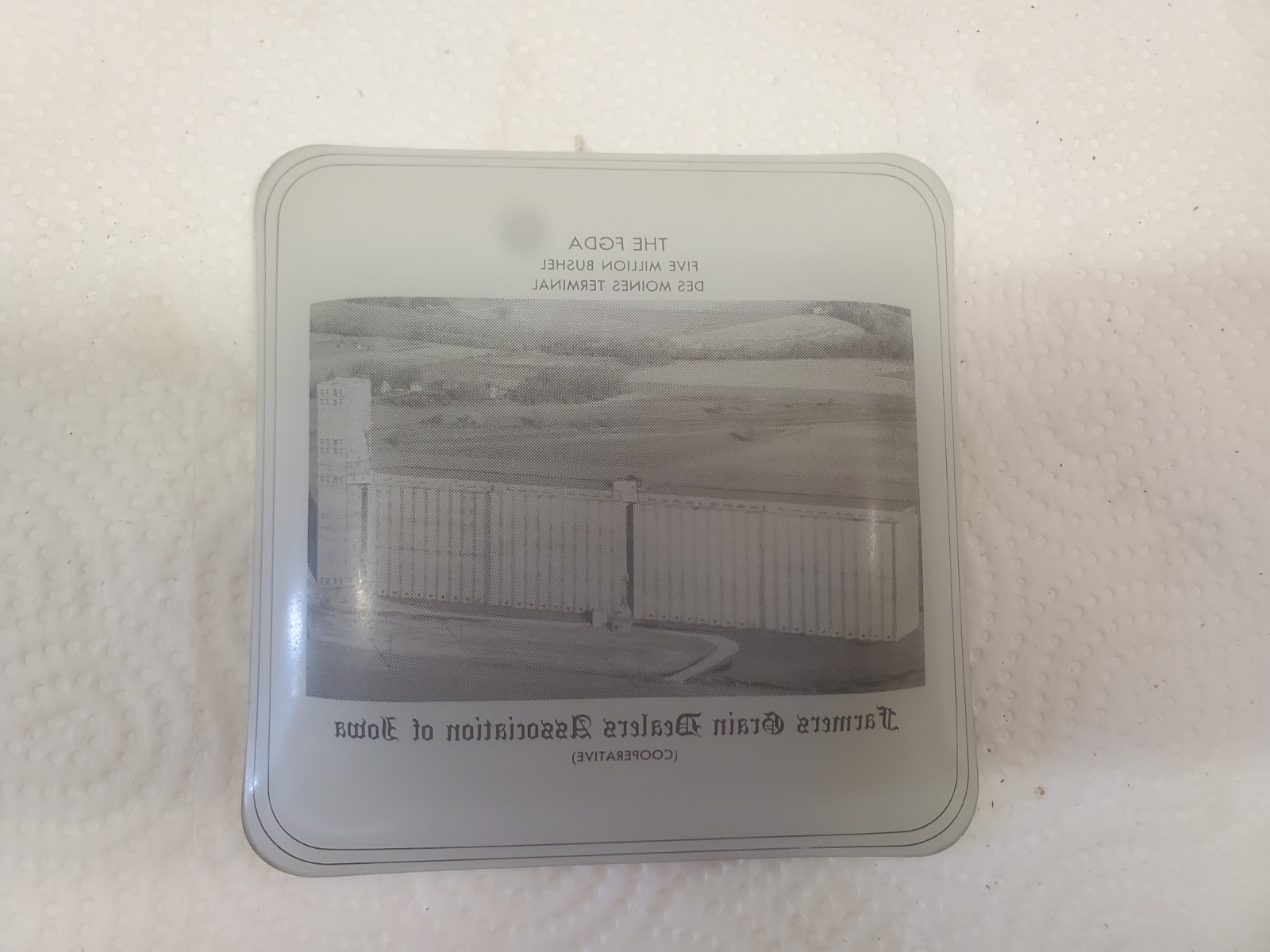 Glass Dish Farmers Grain Dealers Association Of Iowa Des Moines Terminal