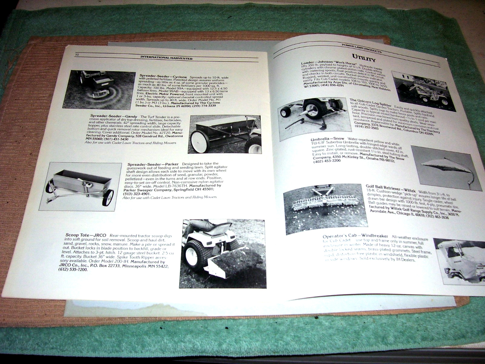 *IH International Special Duty Equipment Cadet Tractors & Riders Sales Brochure