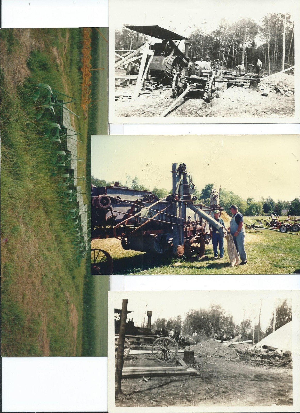 11&Prime;x7&Prime; FANTASTIC vtg STEAM TRACTOR photo FARM Saw Mills Plow Engines Michigan +5