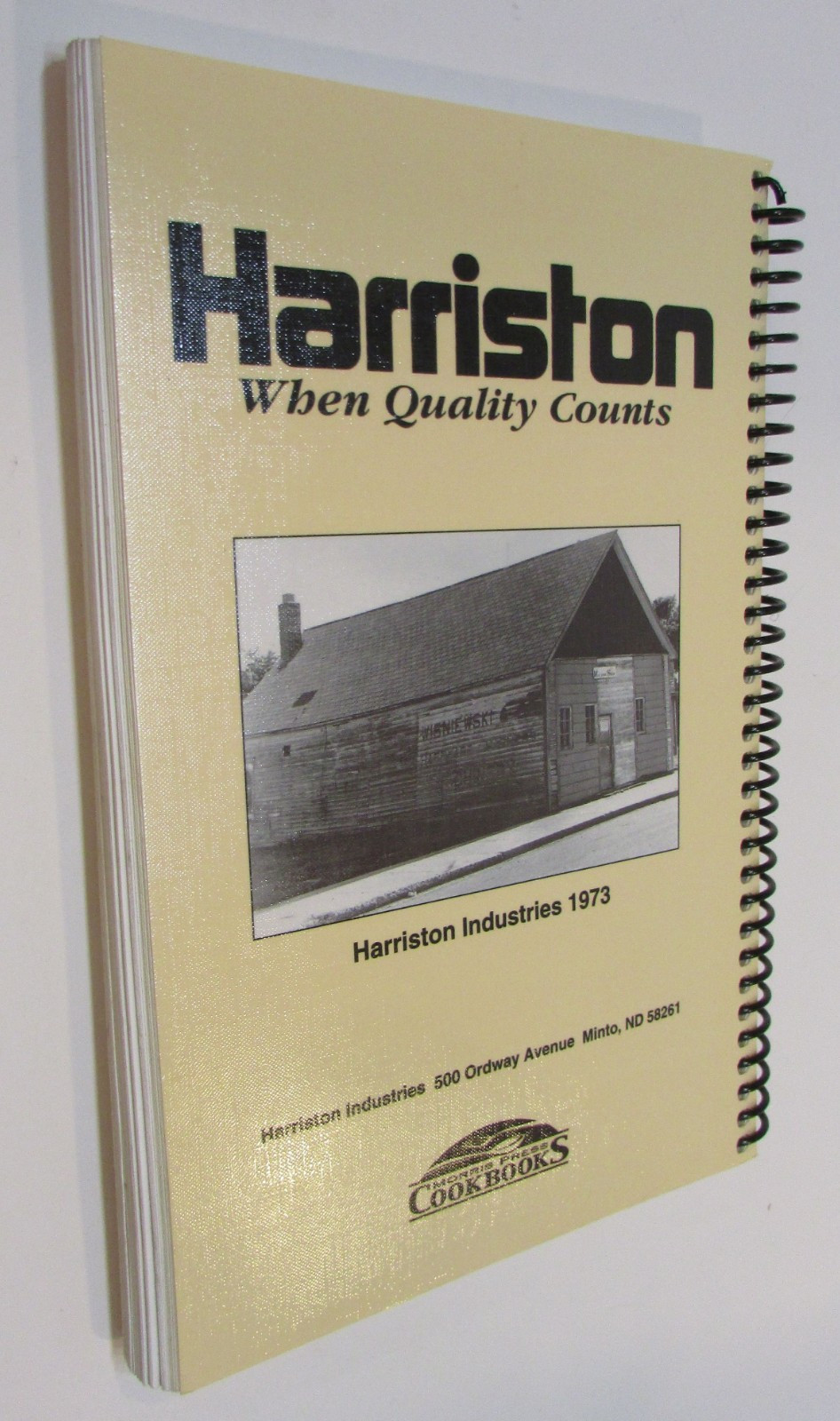 New 2013 Harriston Industries Farm Equipment Minto ND 40th Anniversary Cookbook