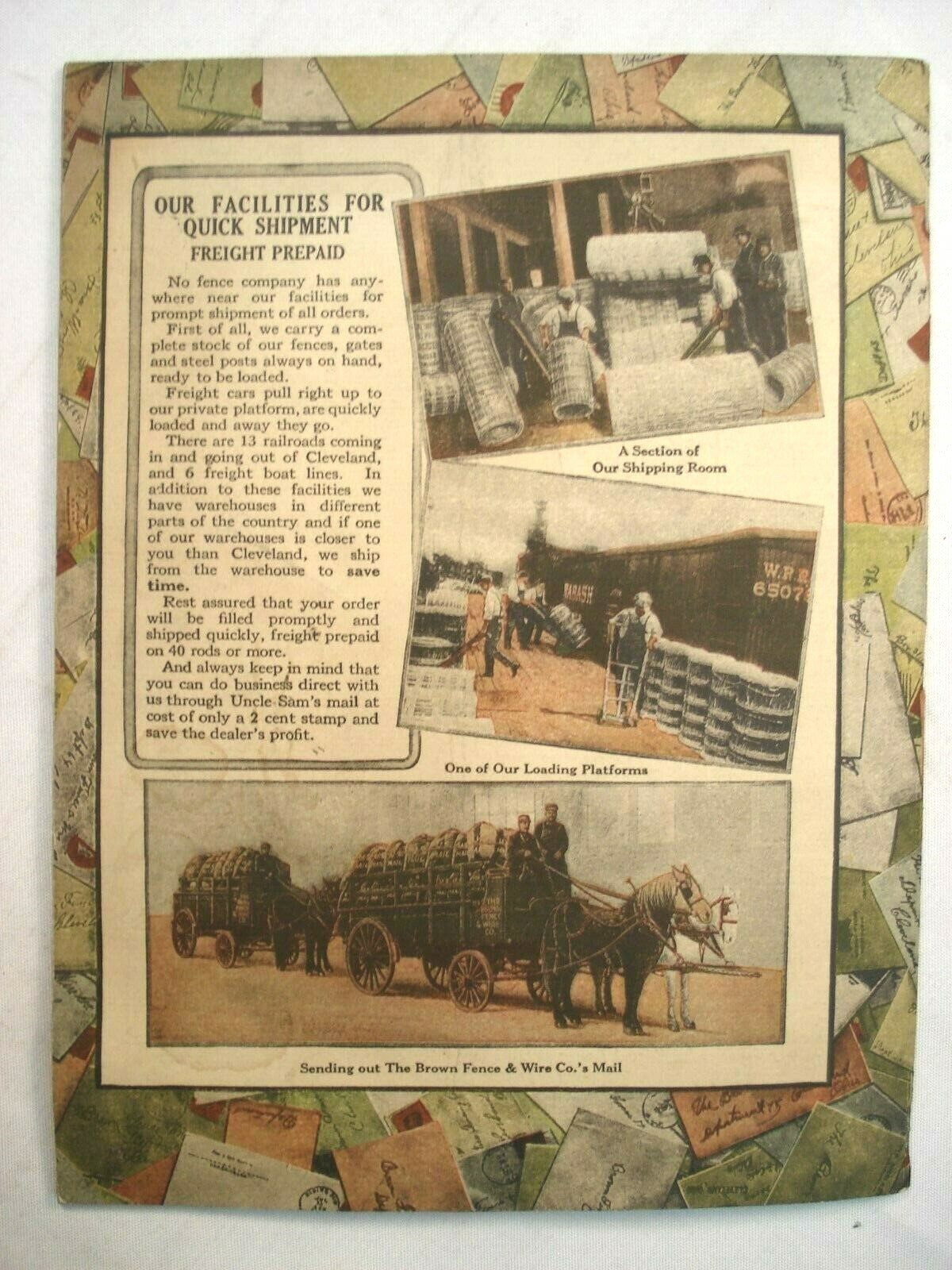 1920&rsquo;S CATALOG « A » FENCE & GATE BROWN&rsquo;S FENCE & WIRE CLEVELAND OHIO