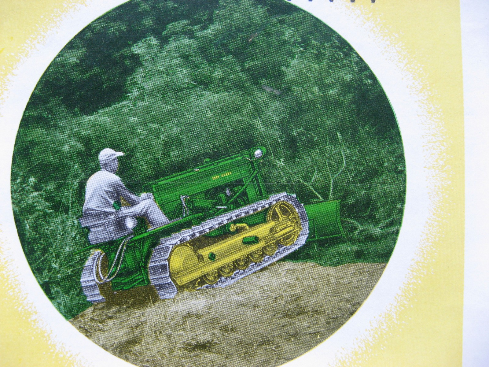 1953 JOHN DEERE Model 40 CRAWLER TRACTOR Sales Brochure/fold-out Poster VINTAGE