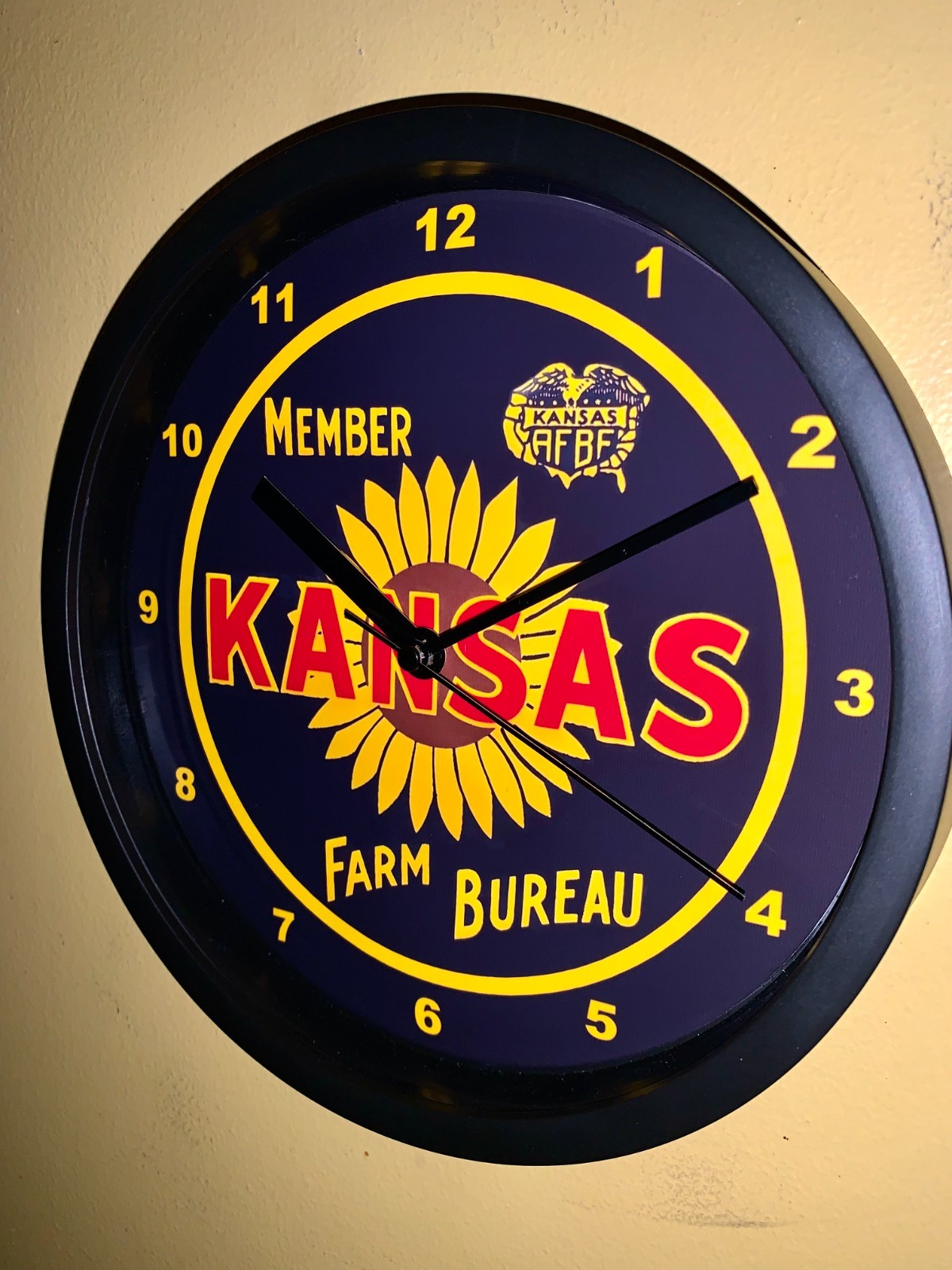 Kansas Farm Bureau Insurance Agent Office Barn Man Cave Clock Advertising Sign
