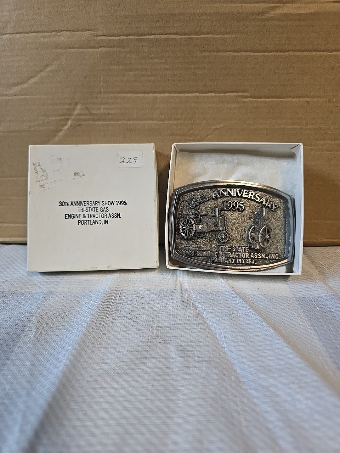 30th Anniversary 1995 Tri-state Gas & Tractor Buckle 229 Of 500