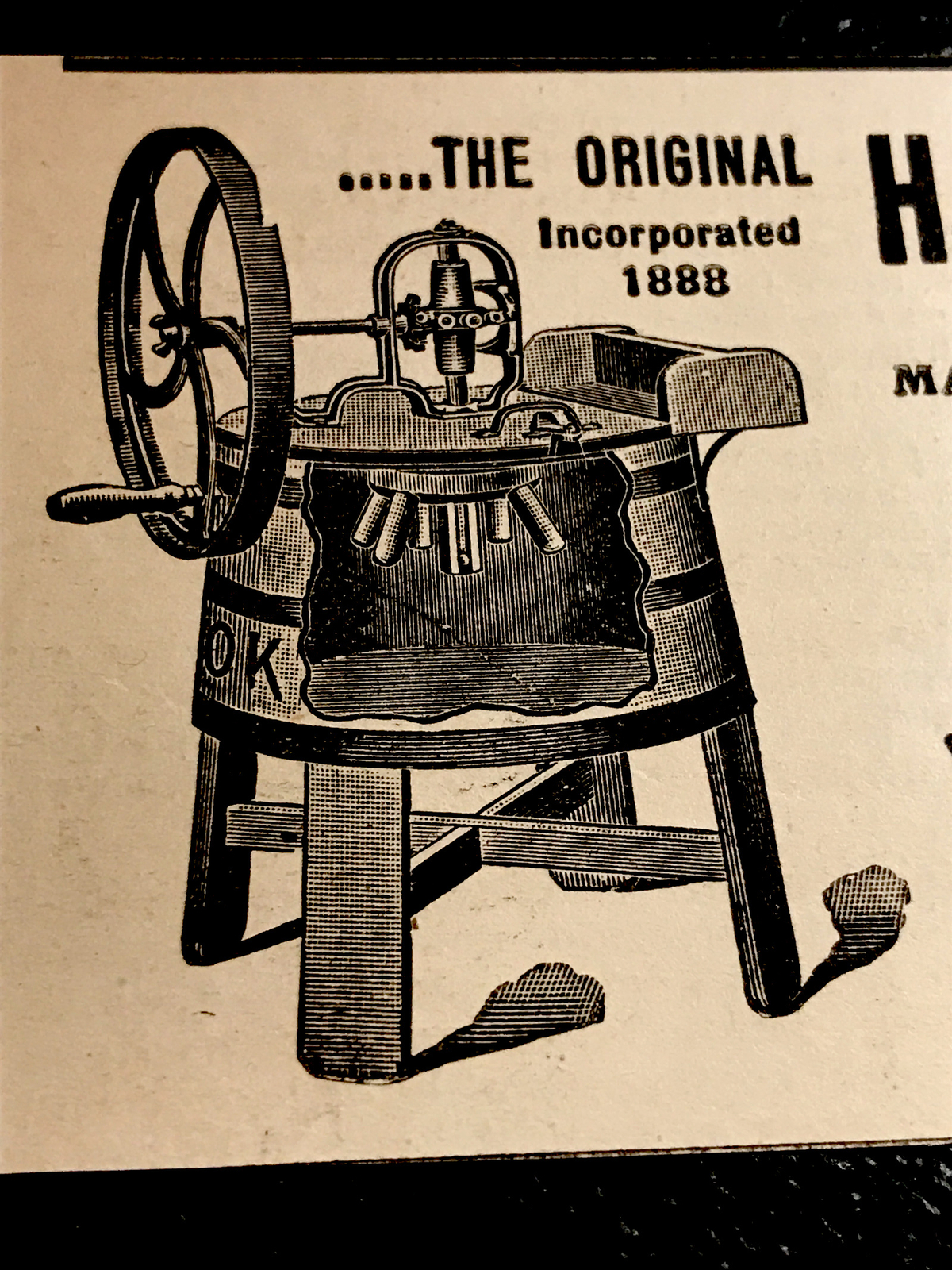 1902 H.F. Brammer Washer Farm Advertising – Davenport- Iowa