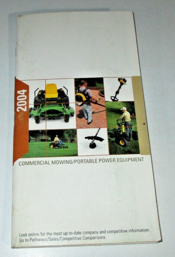 John Deere 2004 Commercial Mowing / Portable Power Equipment Pocket Book Z-Trak&