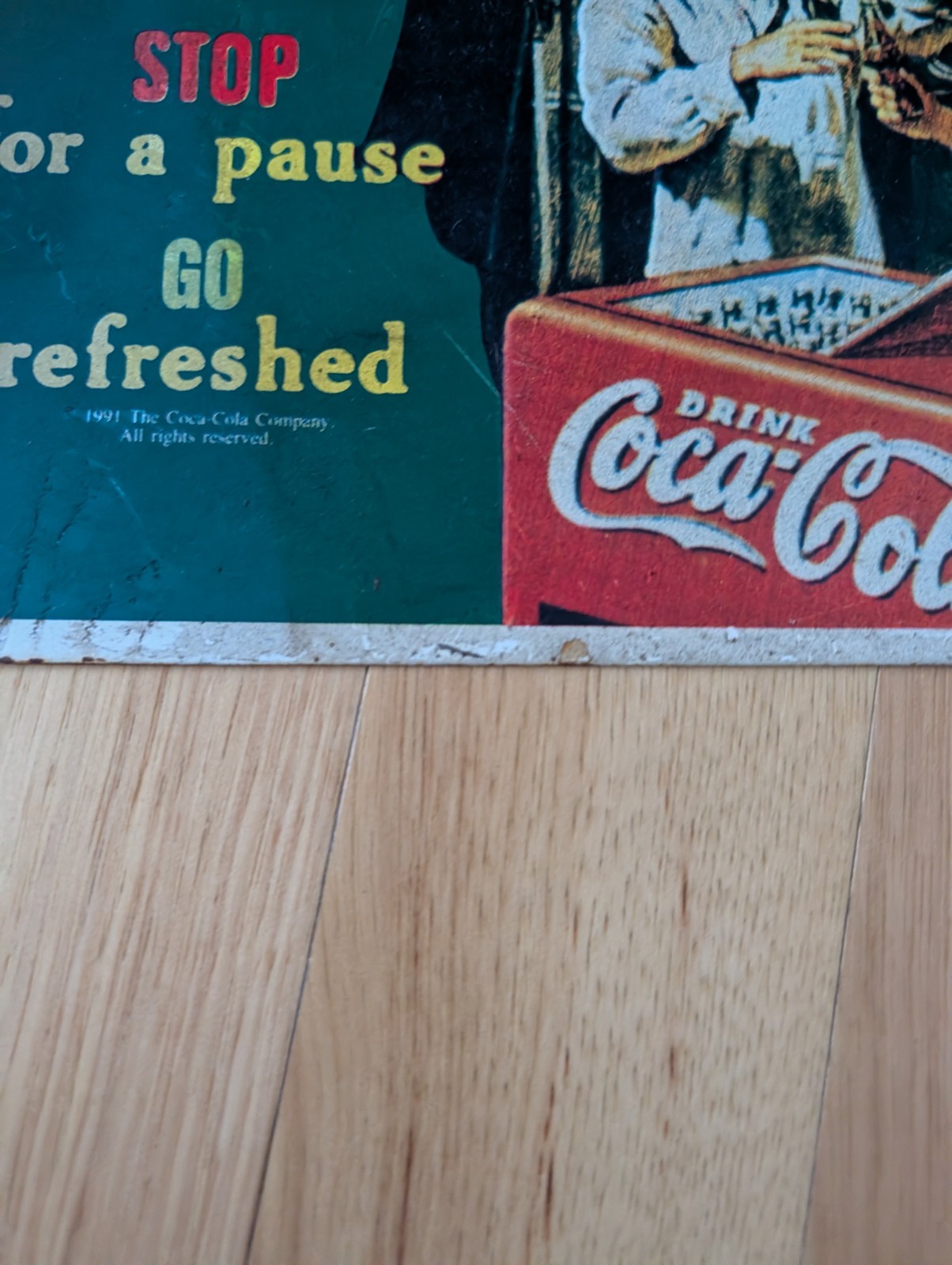 Vintage McCormick Deering Coca Cola True Blues 1991 Tin Sign Lot Advertising