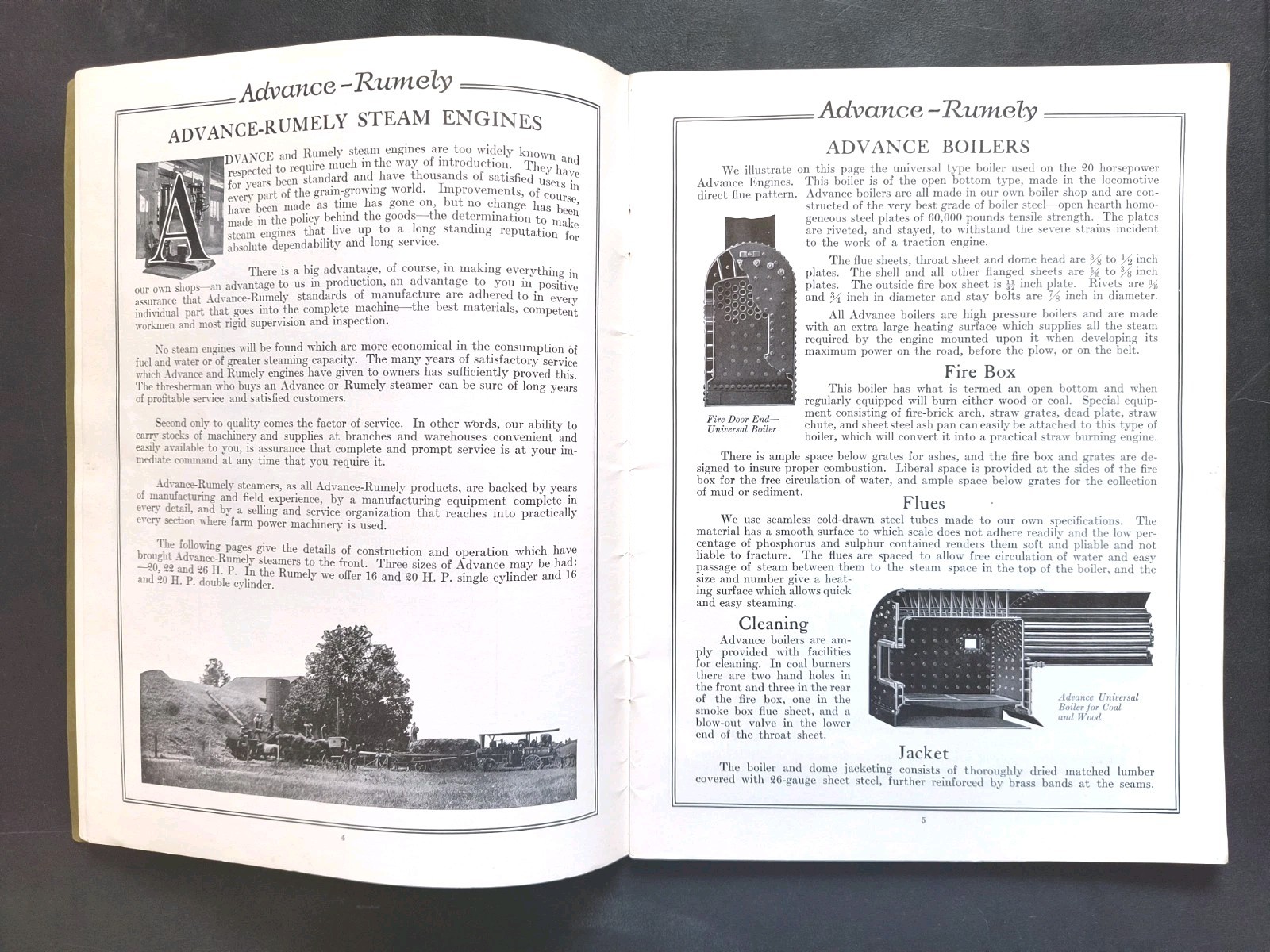 Rumley Oil Pull Tractor Dealer Brochure Manual Print Advertising RARE