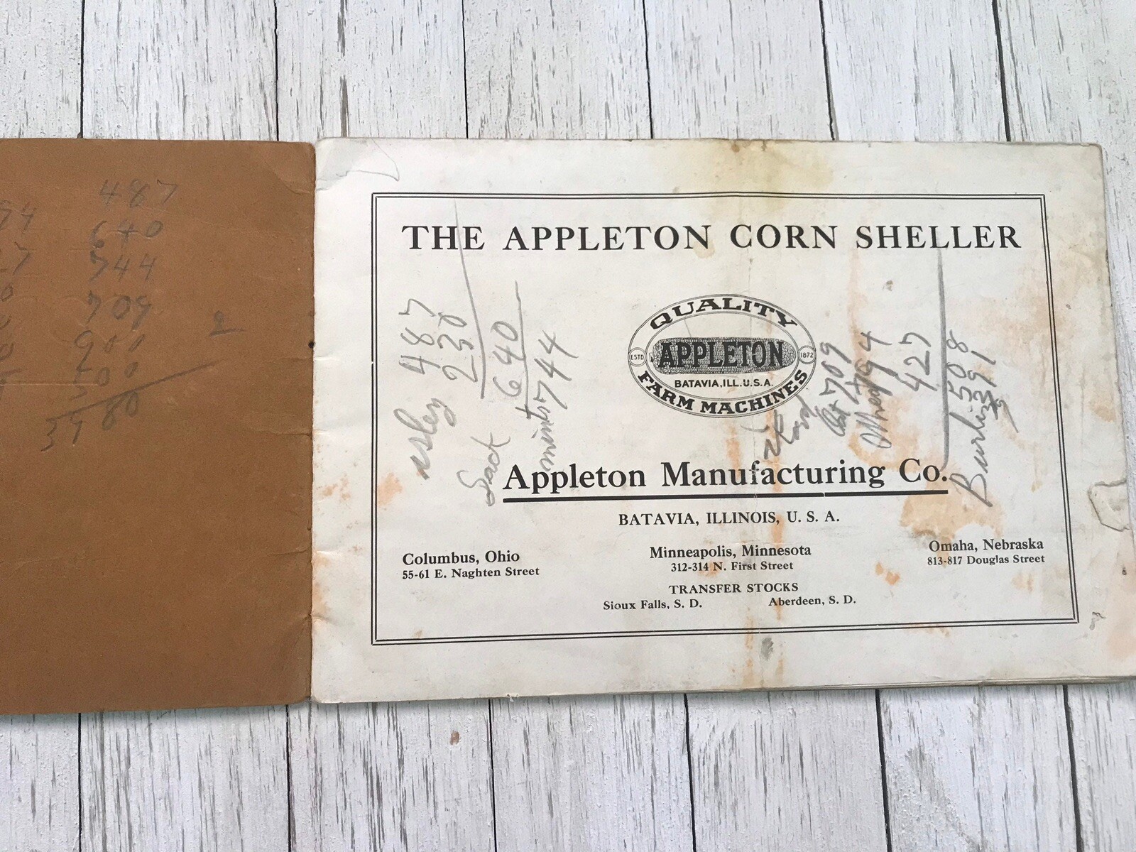 Early 1900&rsquo;s Appleton Corn Sheller Catalog New Hero 2-Hole Sheller
