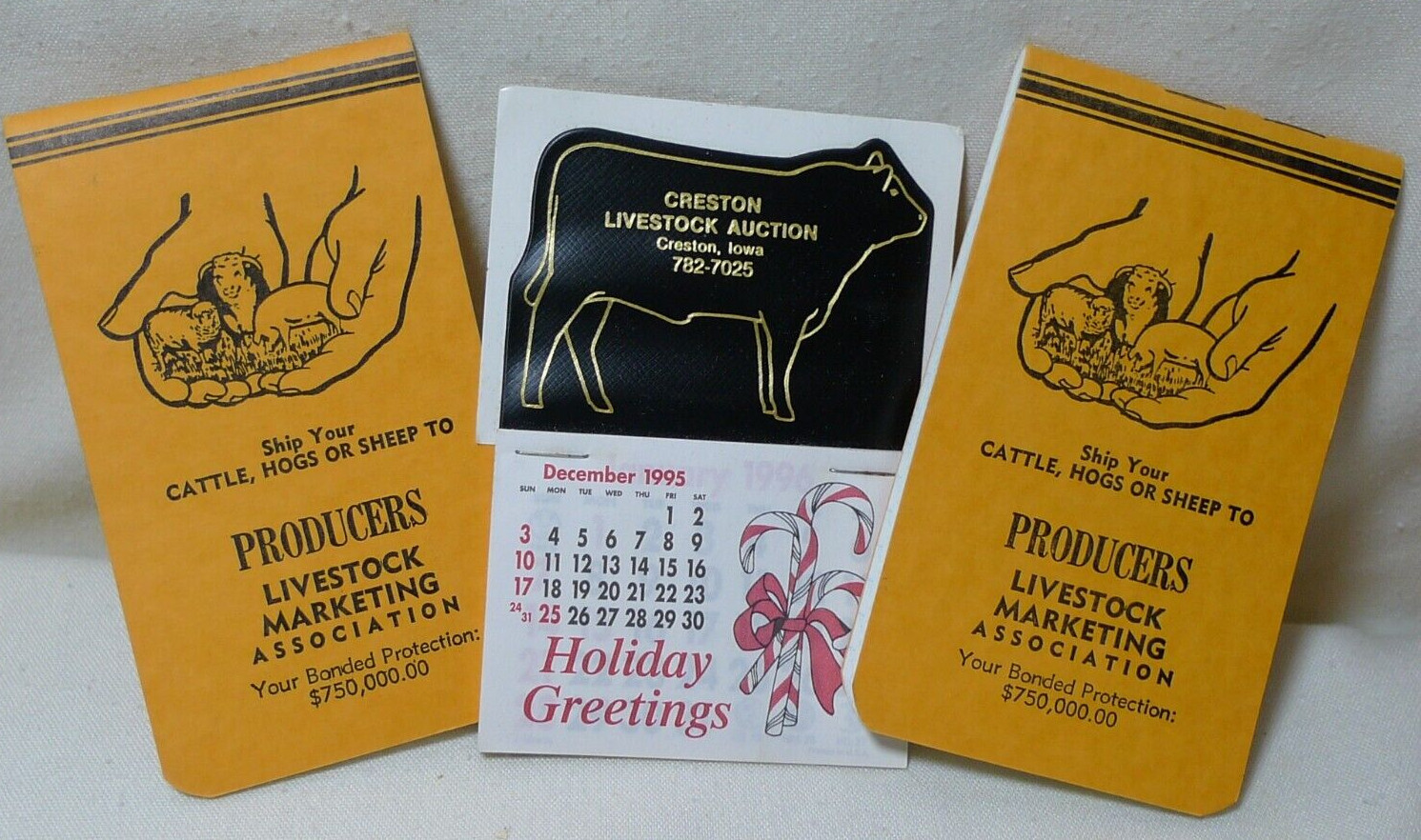 Mixed Lot of 3 Creston Livestock Auction ~ Producers Livestock ~ Creston, IA NOS