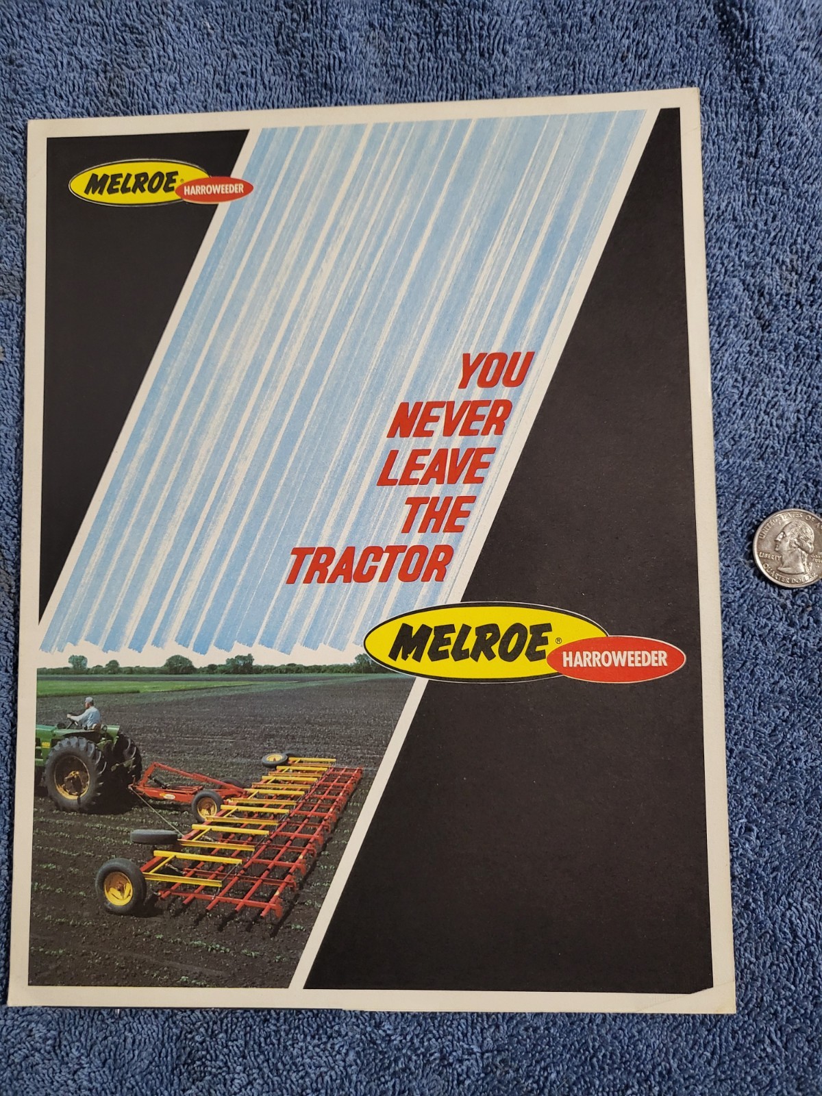 Farm Implement Brochure MELROE Harroweeder Harrow Weeder Gwinner North Dakota