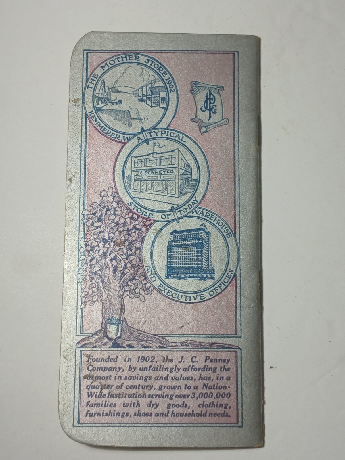 1927 Vintage Antique Fargo North Dakota JC Penney Advertising Ledger Book 25th