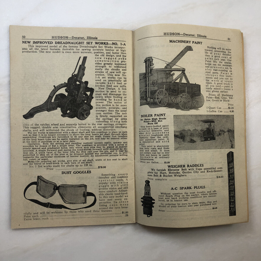 1947 Hudson FARM MACHINERY Thresher CATALOG Vintage Advertising DECATUR Illinois