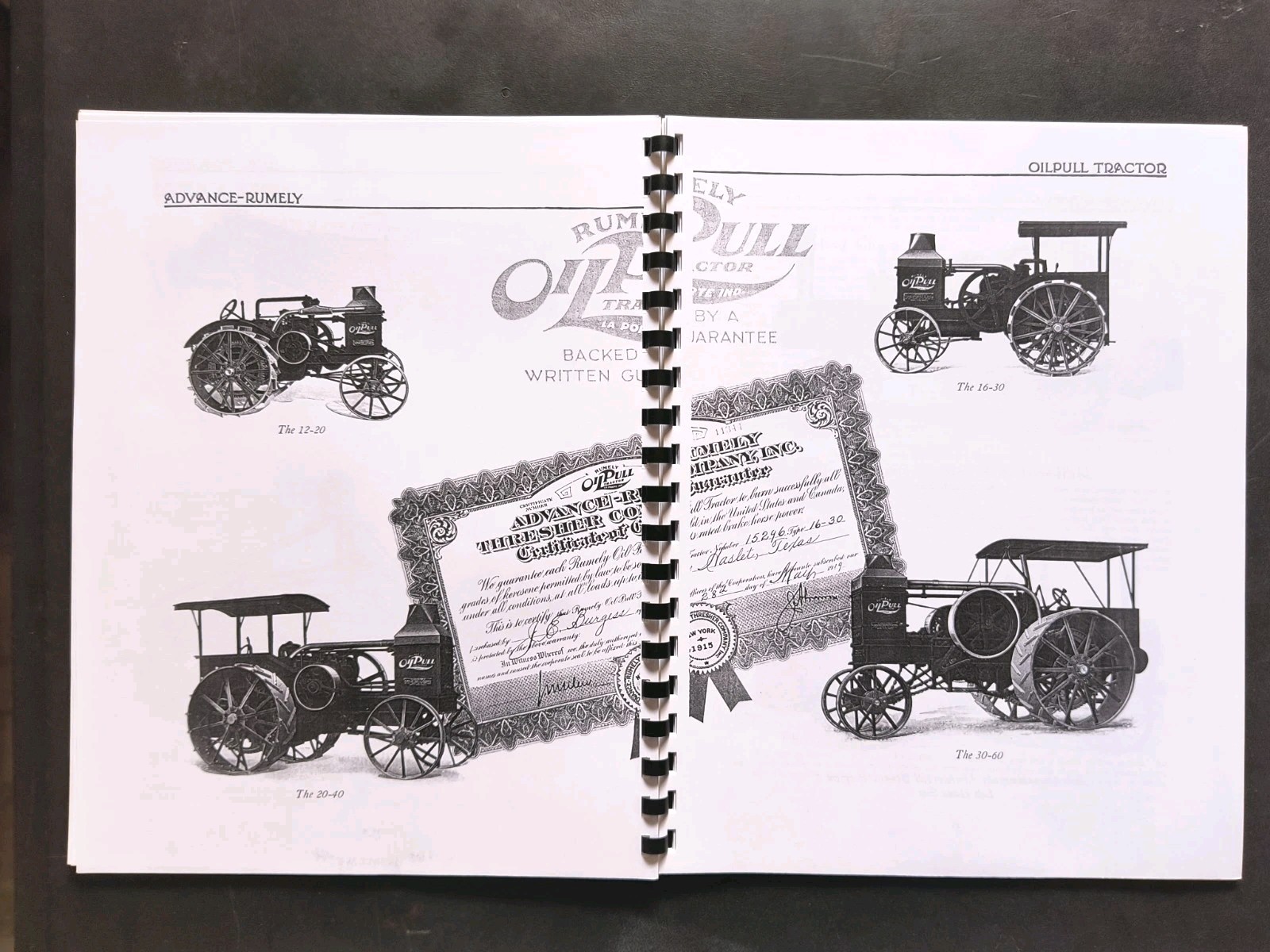 Rumley Oil Pull Tractor Dealer Brochure Owners Manual Print Advertising Reprint