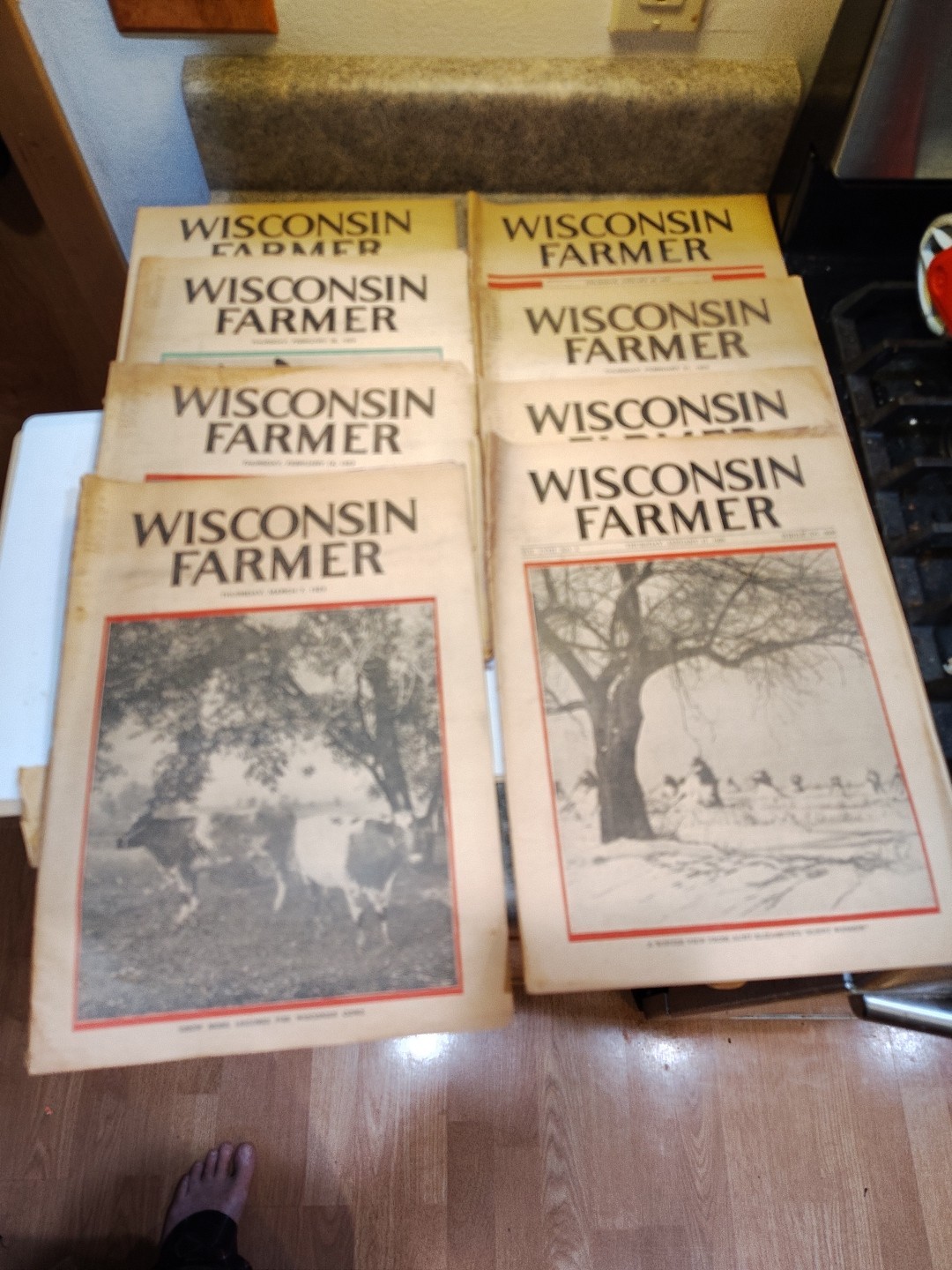 Lot Of 7 – 1929 Wisconsin Farmer Magazines Newspapers Rare