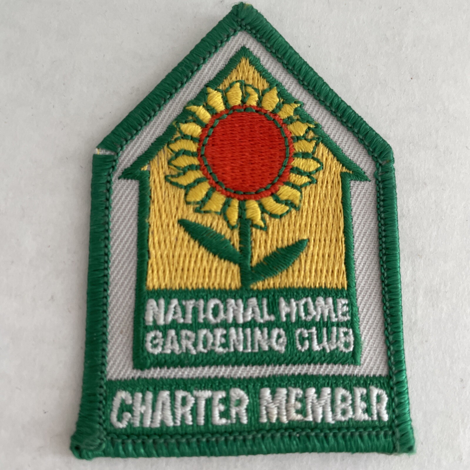 National Home Gardening Club Charter Member Embroidered Patch Sunflower NEW