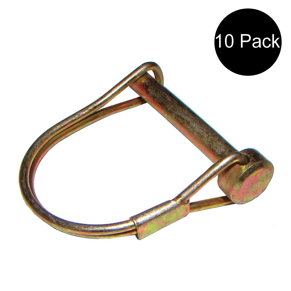 10 pk Round PTO Lock Pin 1/4&Prime; Diameter PTO Shaft Locking Pins 1.5&Prime; Usable Length