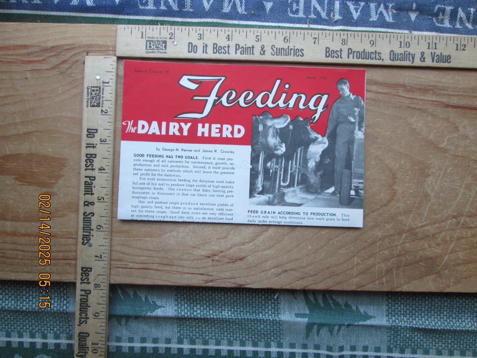 feeding the dairy herd special circular 39 extension Service Mar 1955
