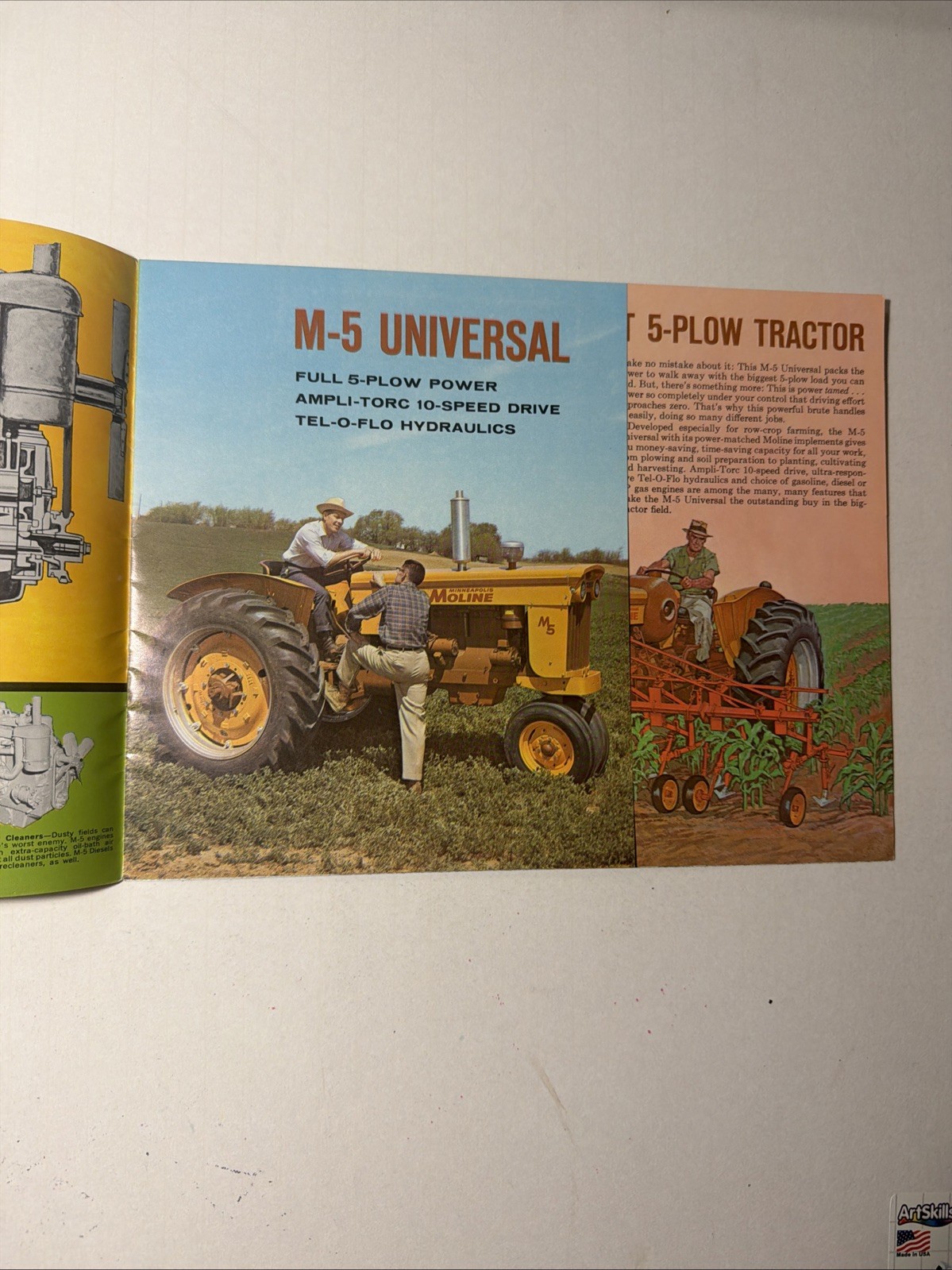 VINTAGE MINNEAPOLIS-MOLINE M5 SERIES TRACTORS 16 PAGES Sales Brochure