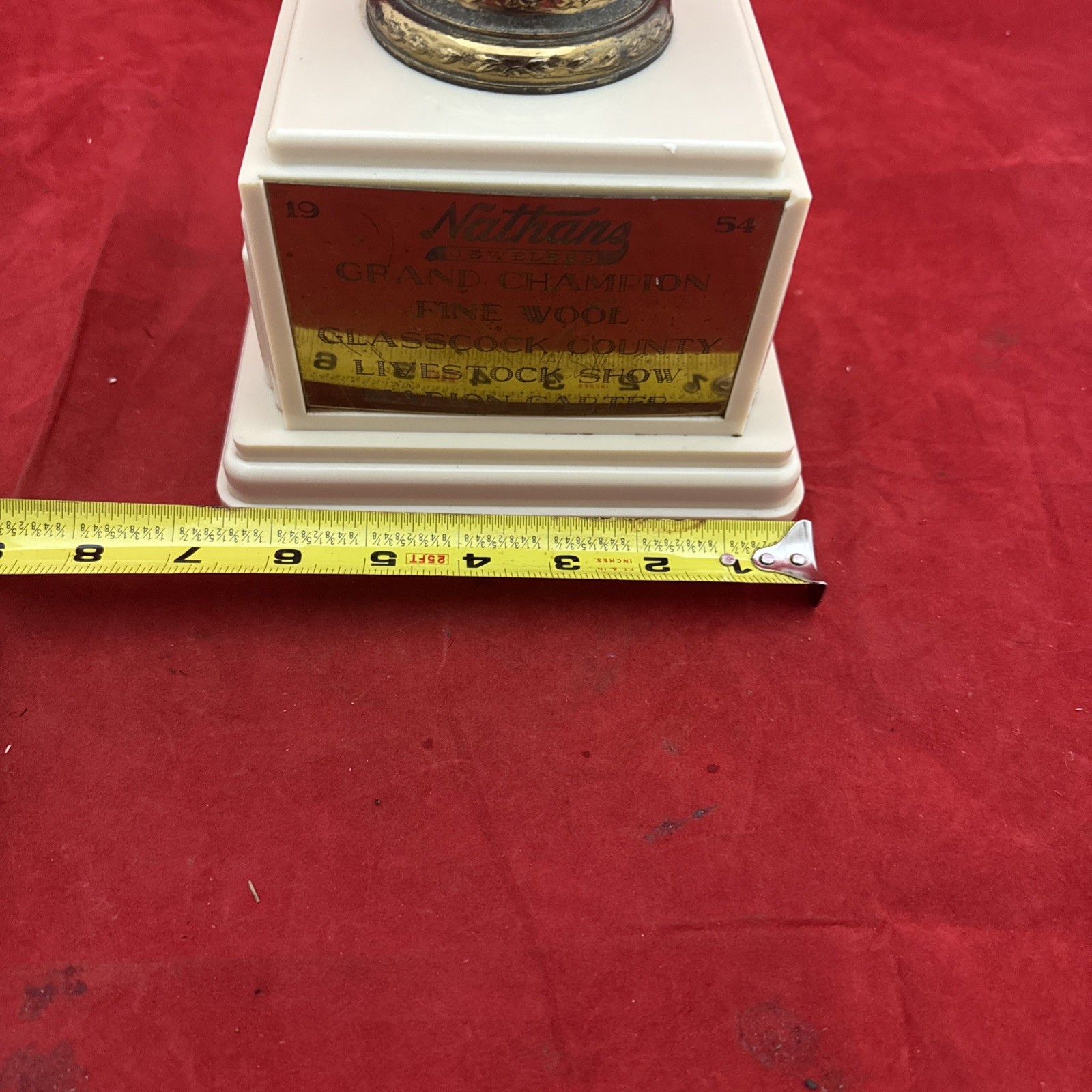 1957 Dodge Inc Trophy Sheep Brass Grand Champion Livestock Removable Plate