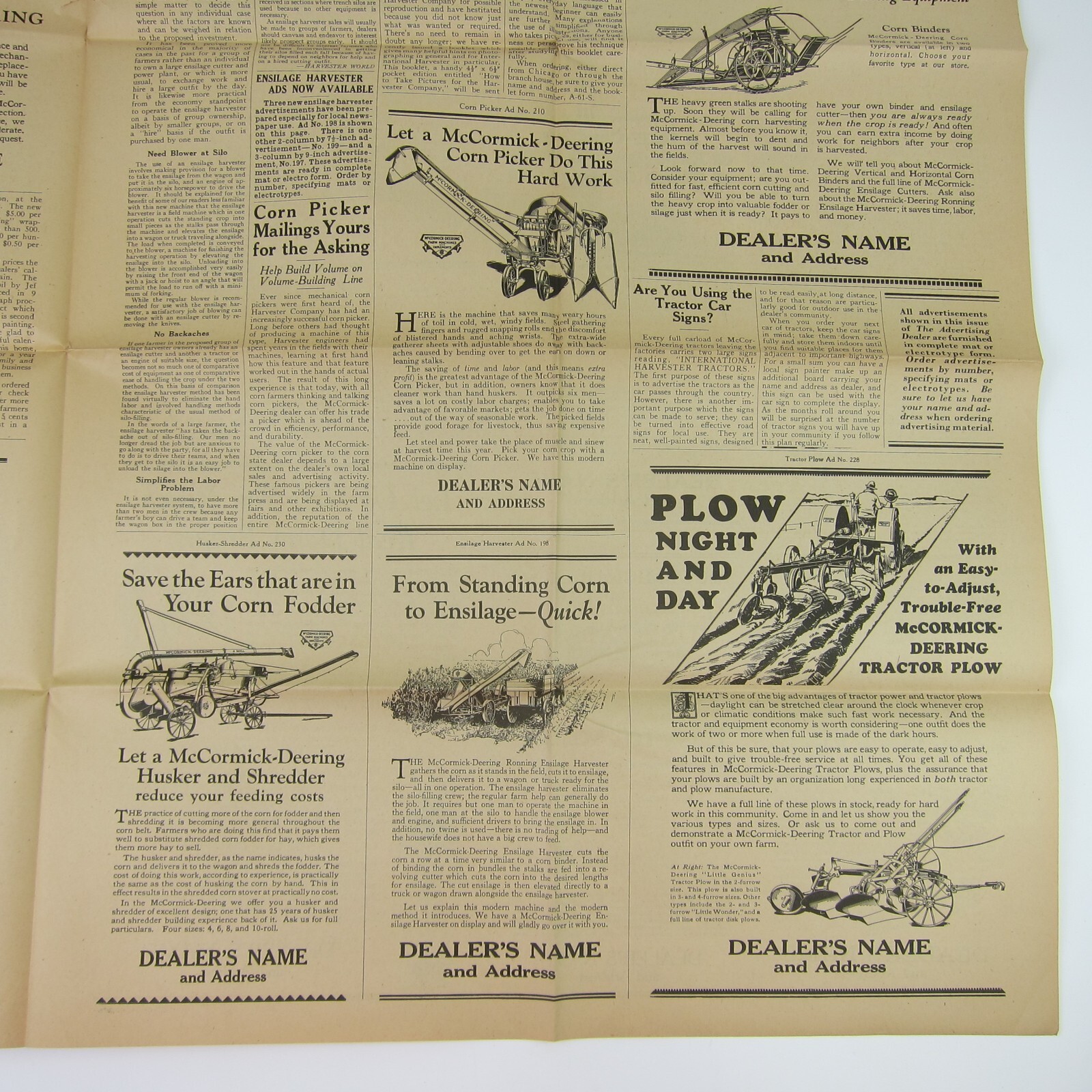 The Advertising Dealer McCormick-Deering Trade News 1929 Chicago IL Antique RARE