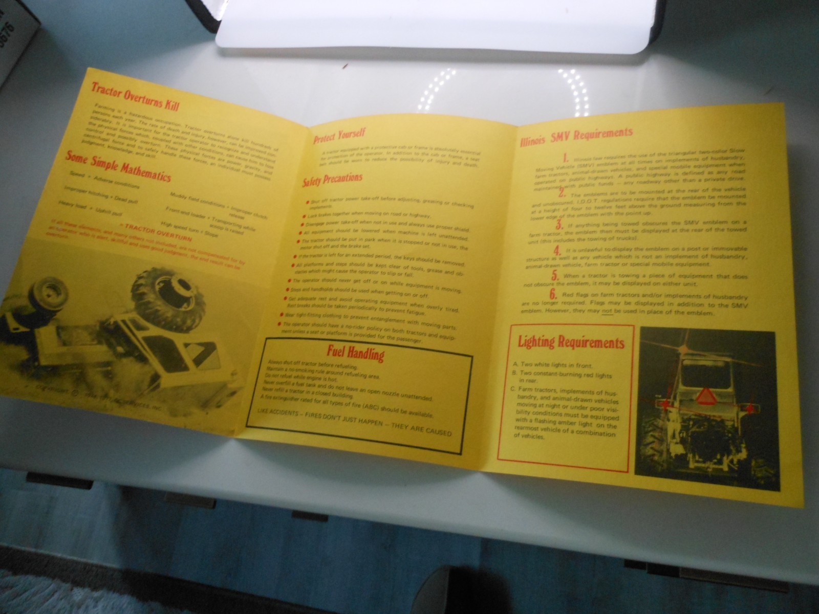 1977 Tractor Safety & You Brochure Country Companies Insurance & Investment Svc