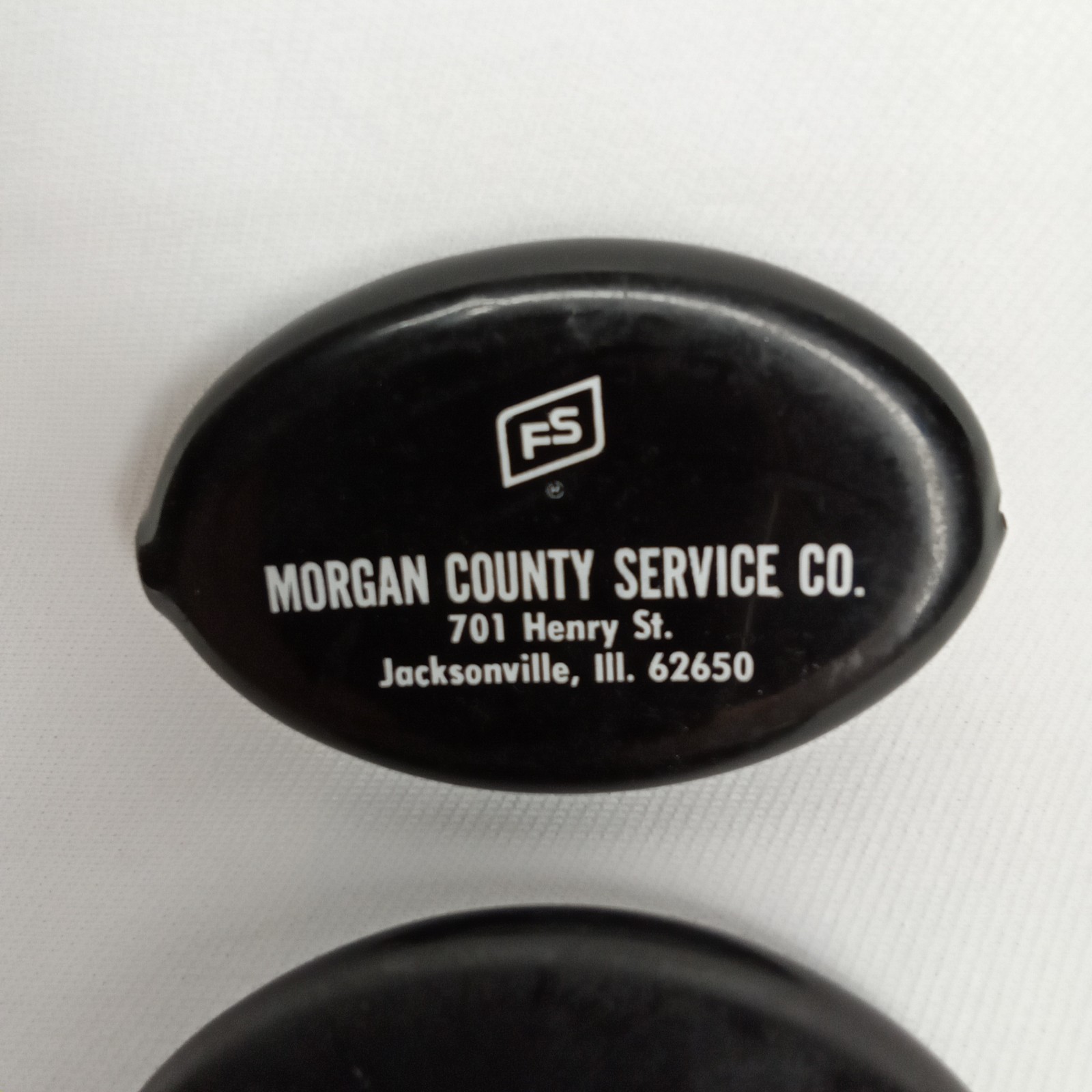 Vintage Advertising Coin Purse Set Of 3 FS Morgan County Service Jacksonville IL