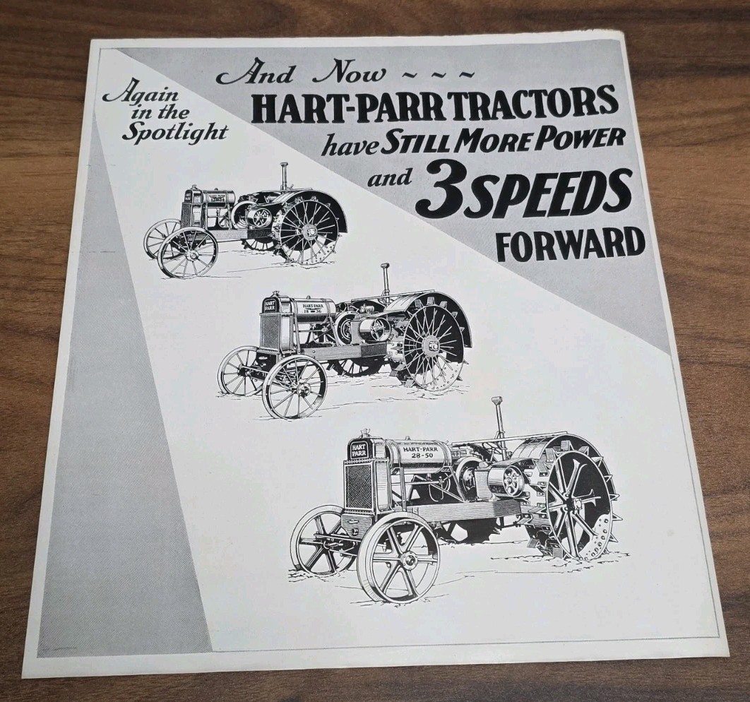 1927 One Page Hart Parr Tractor Sales Flyer A6-75M 11-27