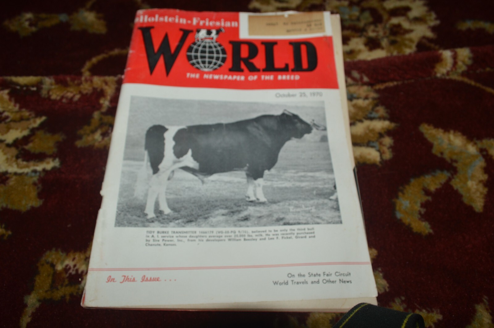 Holstein Friesian World October 25, 1970 Brochure CGPA