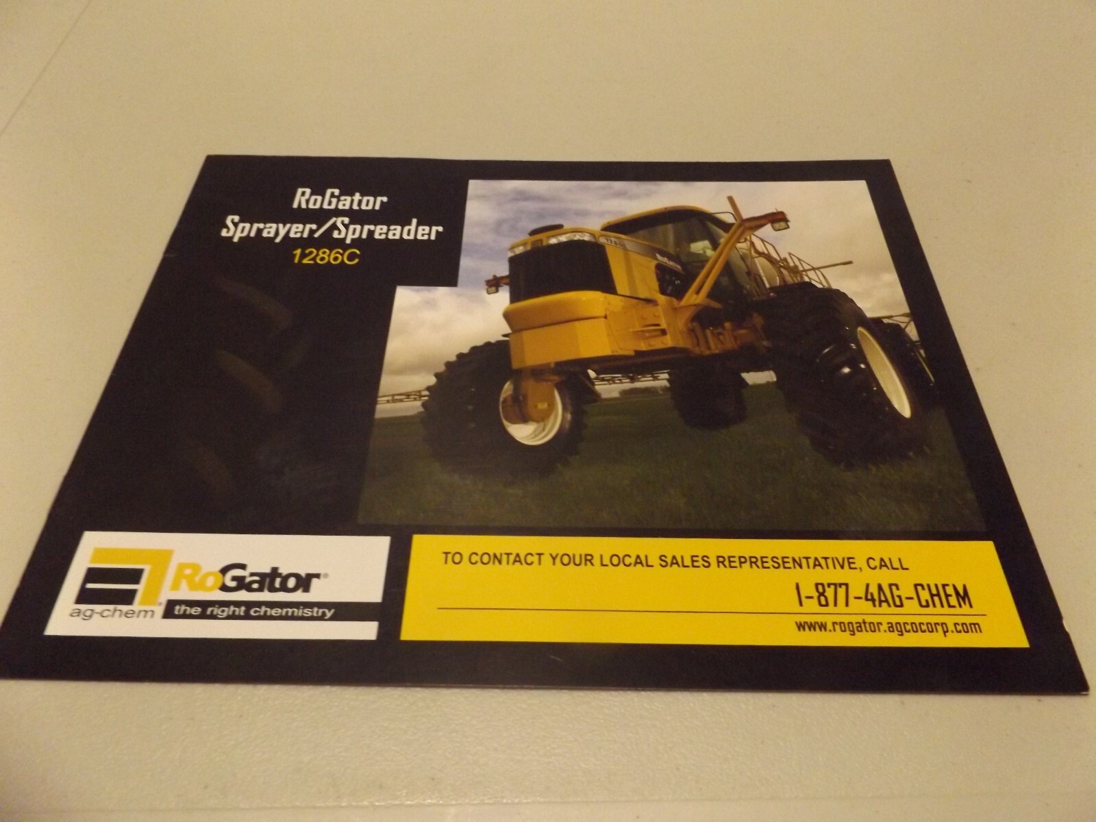 ROGATOR SPRAYER / SPREADER 1286C, LIT #AC06687 (12) 15PBM