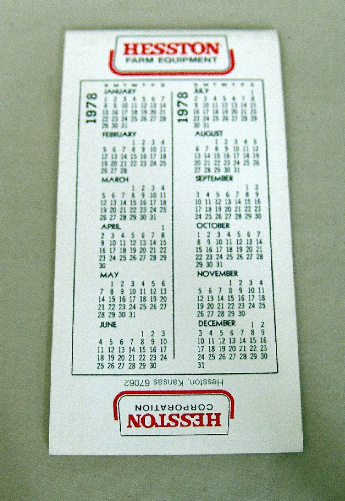 Vintage Hesston Corporation May 1978 Pocket Note Pad – UNUSED!