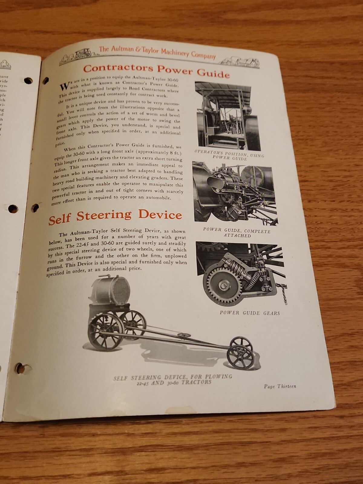 Aultman Taylor Machinery Company Gasoline Kerosene Tractors Catalog