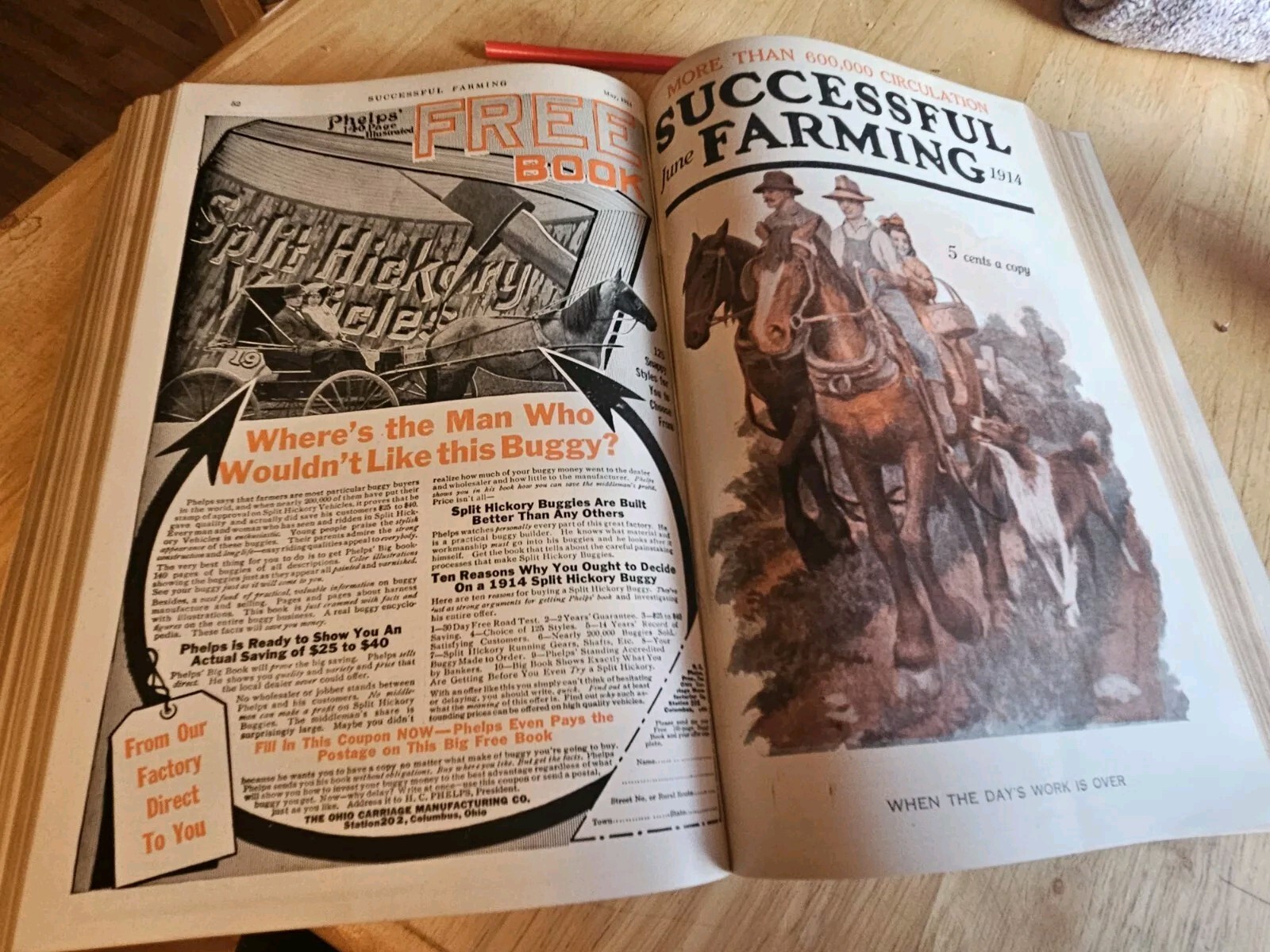 Vintage 1914 Successful FARMING Magazine 12 Months Bound DES MOINES IOWA