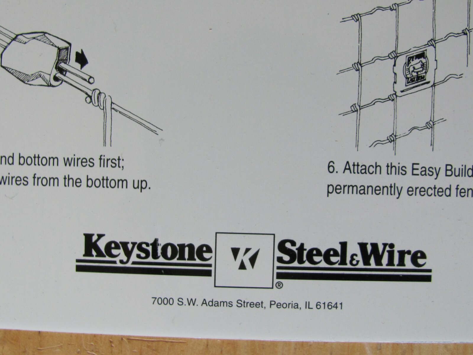 SET OF 3 METAL FARM SIGNS 6&Prime; FENCE REDBRAND KEYSTONE STEEL WIRE PEORIA IL CATTLE