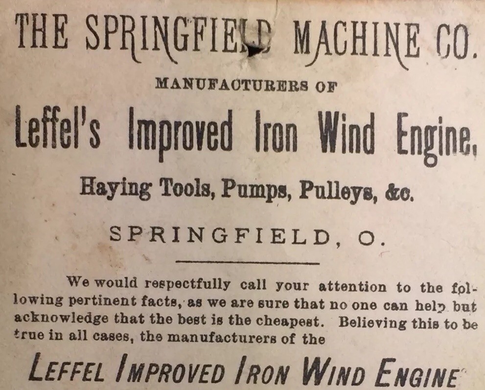 Aermotor Iron Windmill Engine Tower Litho American Ohio Merchant Rare Trade Card