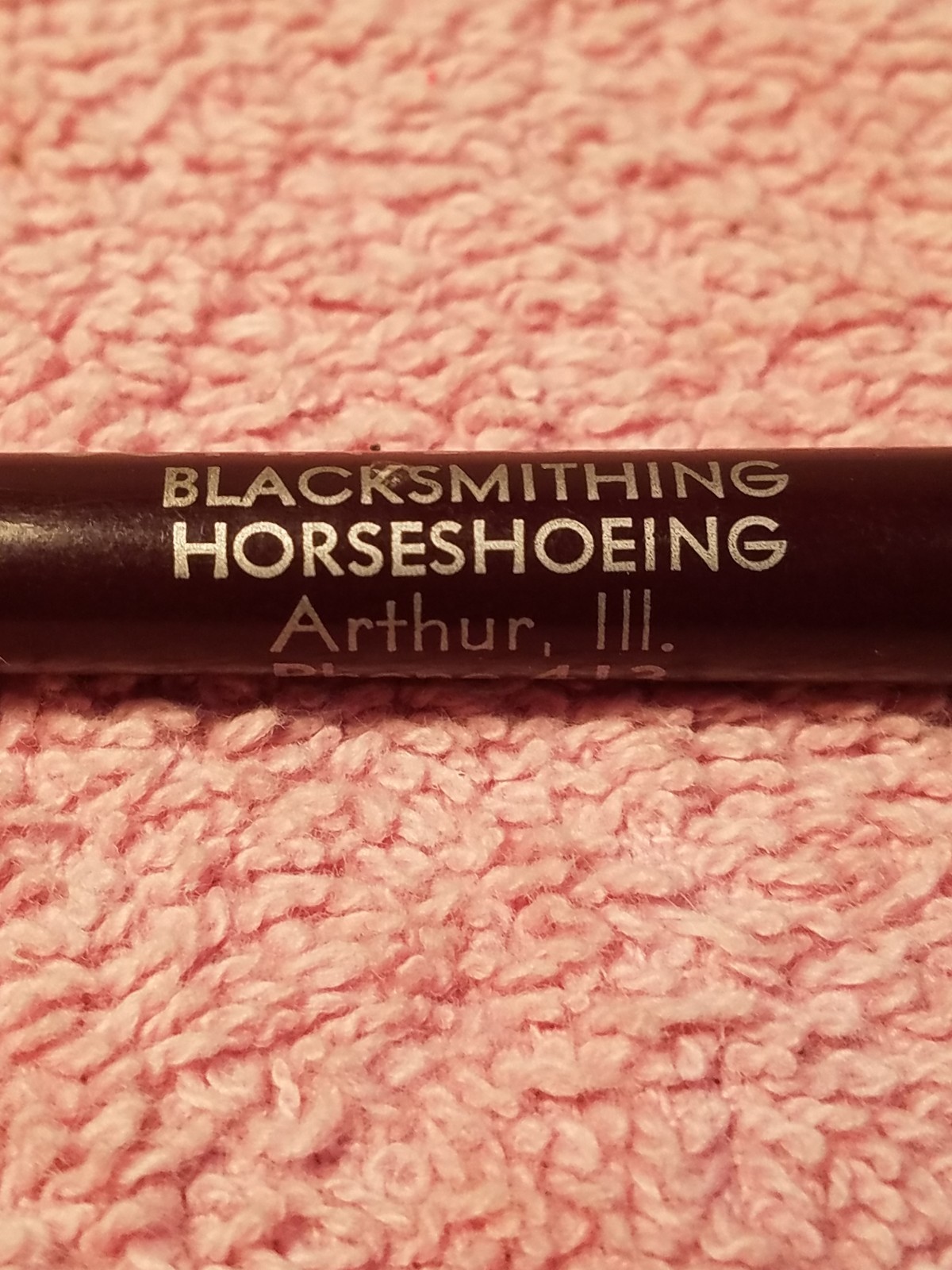 Vintage Advertising Ink Pen JOHN DODSON BLACKSMITHING , HORSESHOEING Arthur ,