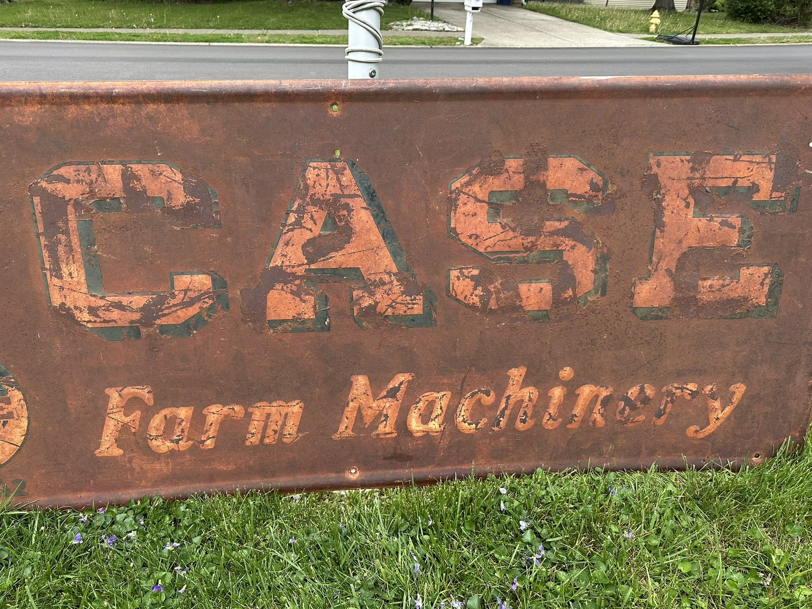 CASE Farm Machinery Sign 1920-30&rsquo;s Eagle GAS OIL SODA COLA Patina 72×30