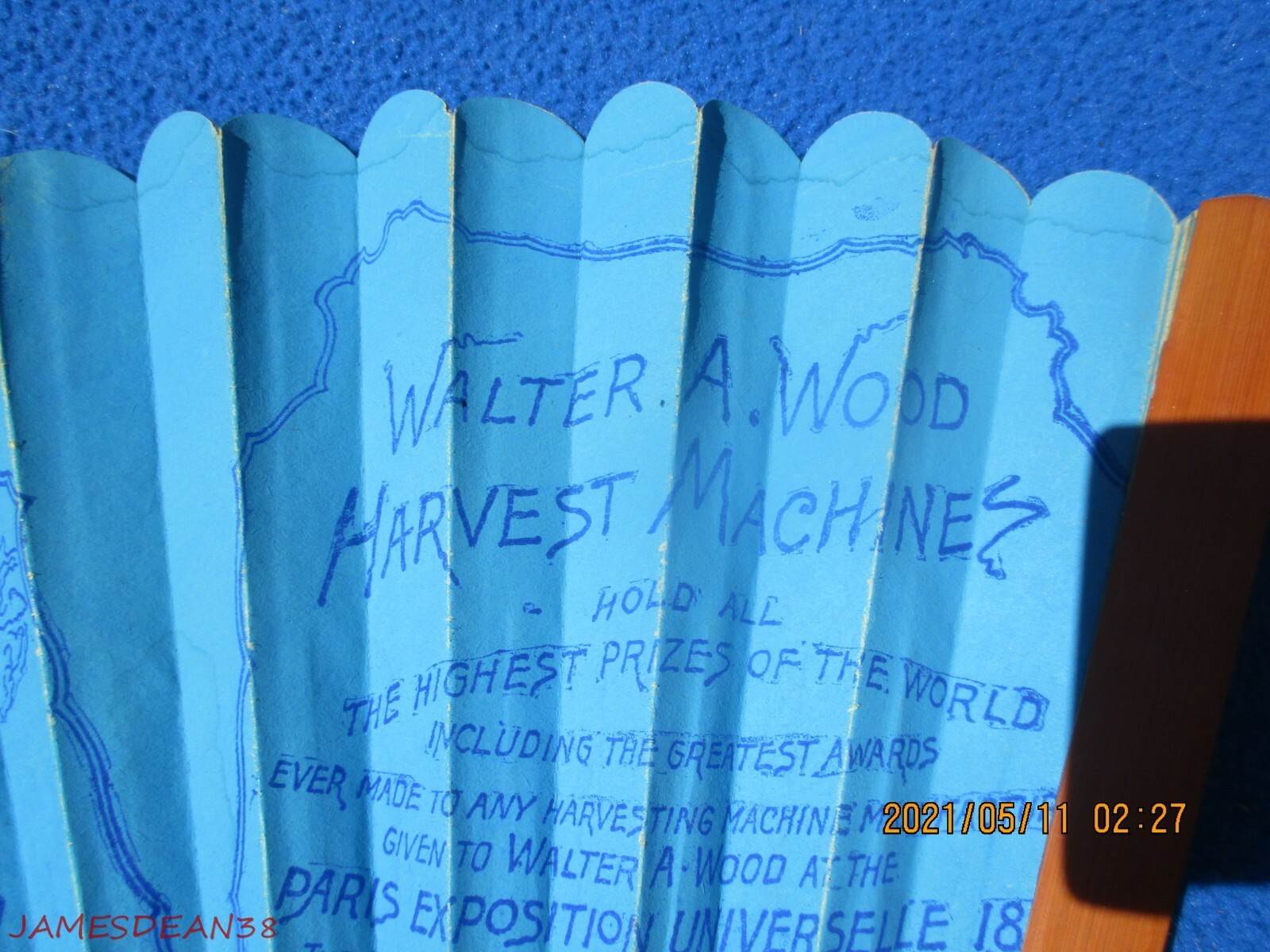 VTG Walter A. Wood Mowing & Reaping Machine Co. ADVERTISING HAND FAN HARVESTING