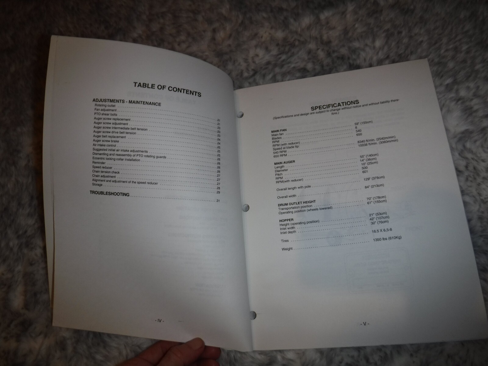 HESSTON FORAGE BLOWER OPERATORS MANUAL – AGCO – IN ENGLISH & FRENCH