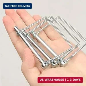 10 PCS Square Pto Pin Shaft Locking Pin 1/4 pin Hitch pin Wire Lock Pin Safety C
