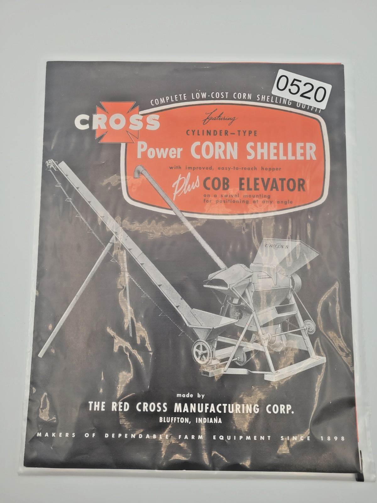 1948 Red Cross Power Corn Sheller & Cob Elevator Farm Equipment Brochure RARE
