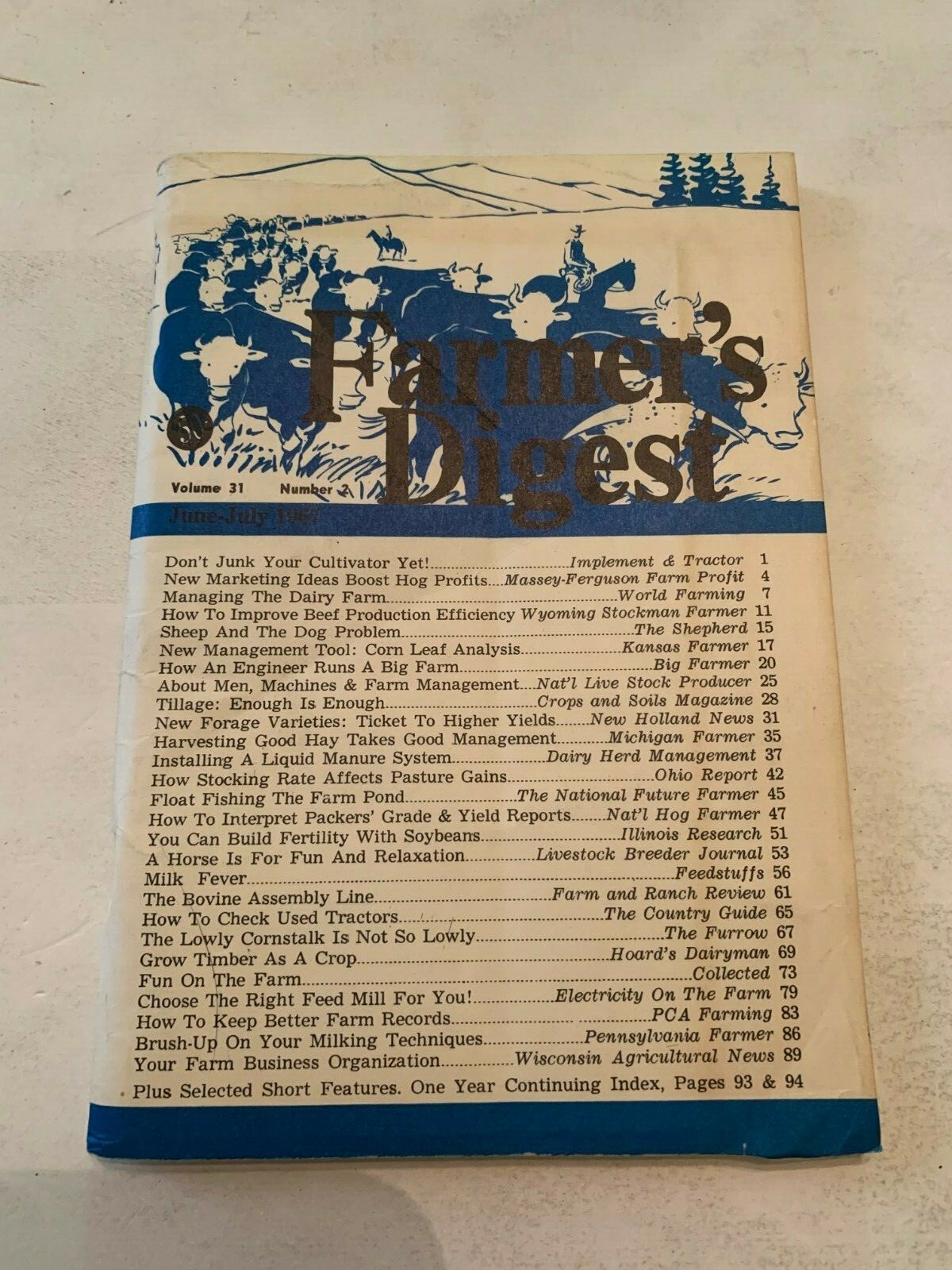 June July 1967 Farmers Digest Magazine Volume 31 Number 2