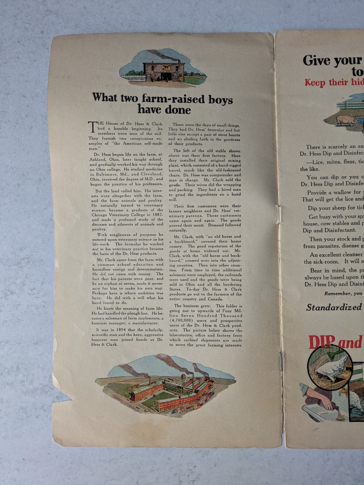 Dr. Hess & Clark Merchandiser Agricultural Ad Booklet Ashland Ohio