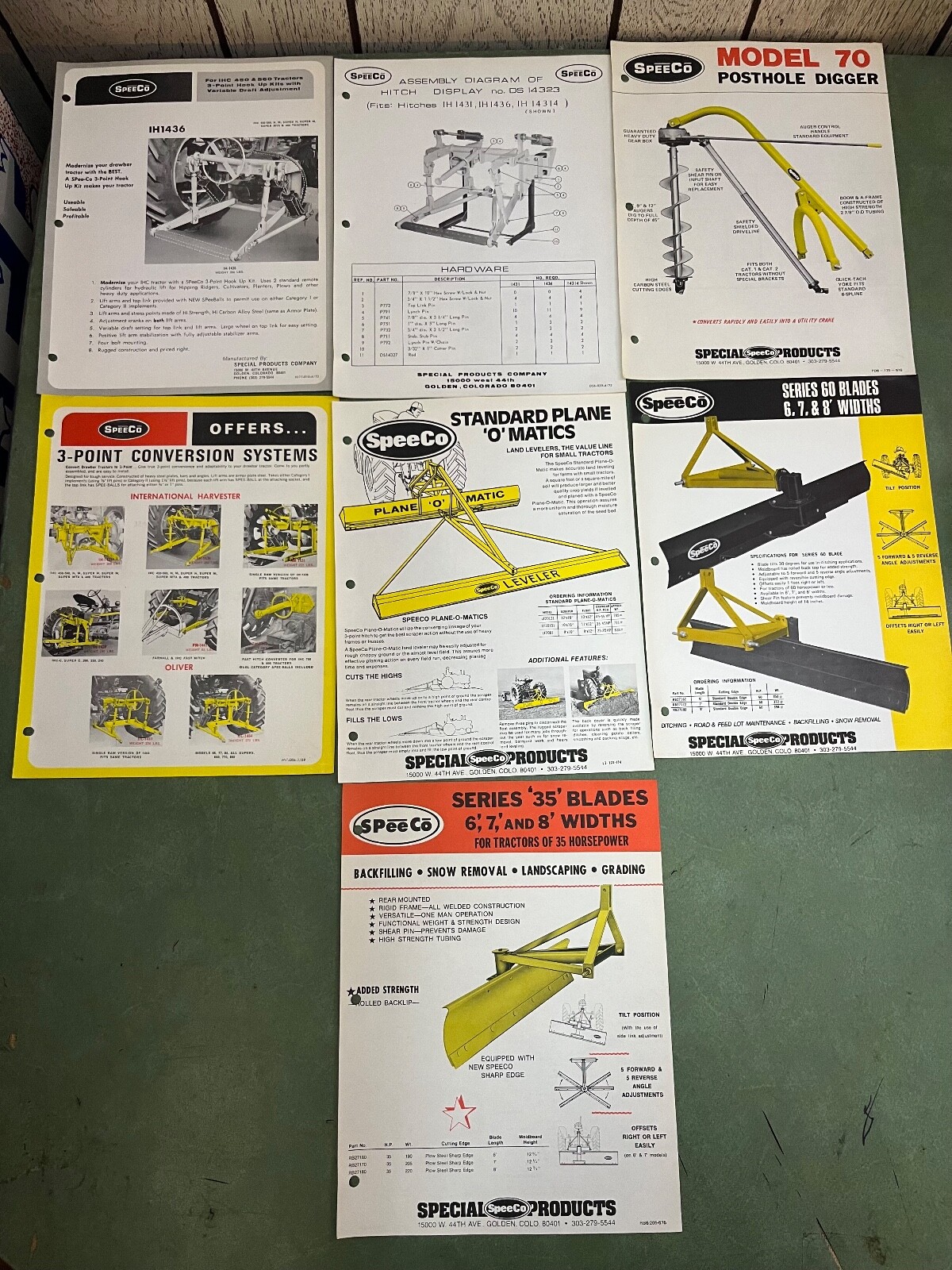 Collection Of SpeeCo Agriculture Equipment Advertising